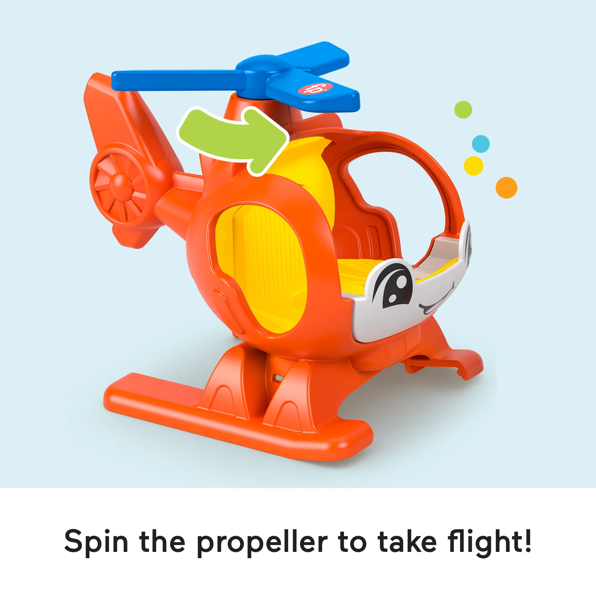 Fisher-Price Little People Helicopter Toy & Pilot Figure Set For Toddlers, 2 Pieces