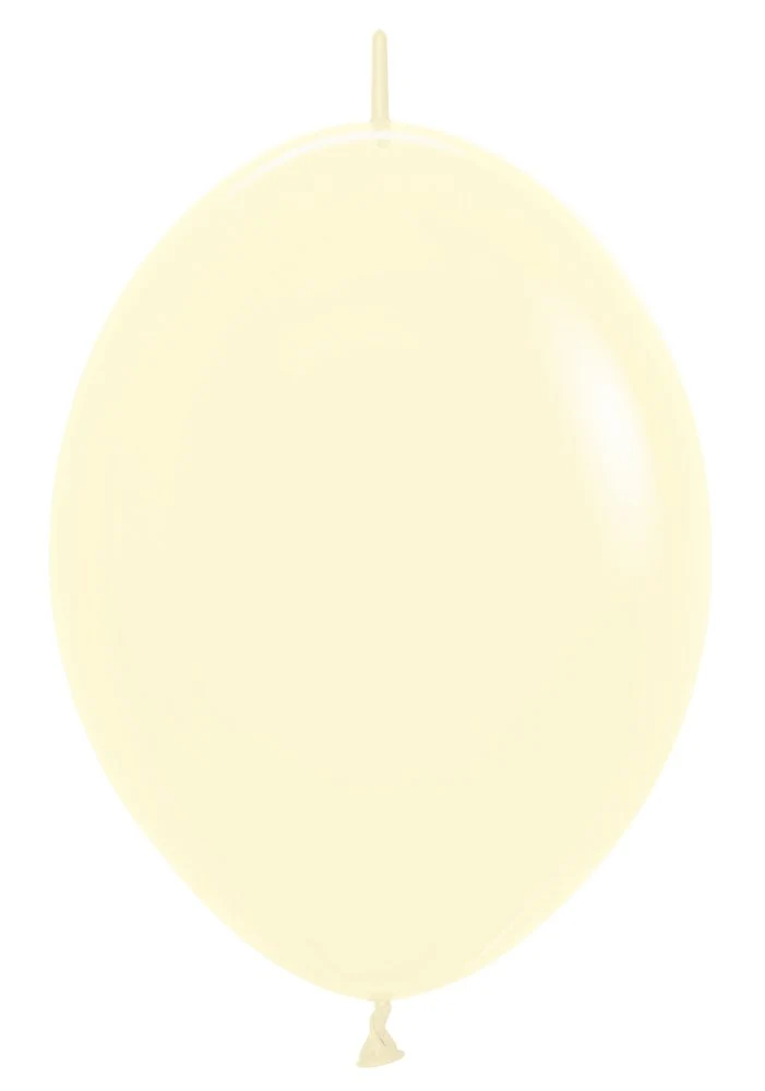 12 inch Sempertex Pastel Matte Yellow LINK-O-LOON 50ct