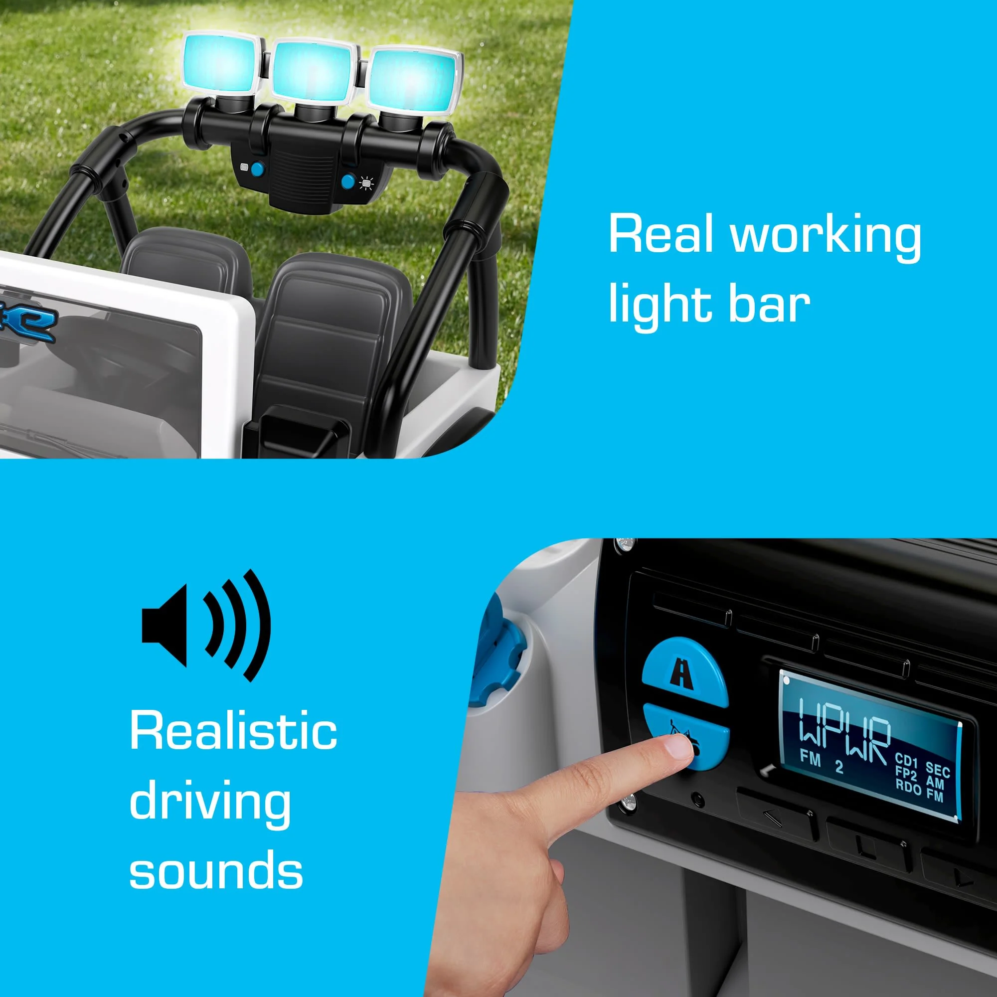 Power Wheels Jeep Wrangler 4Xe Ride-On Toy With Sounds And Lights, Preschool Toy