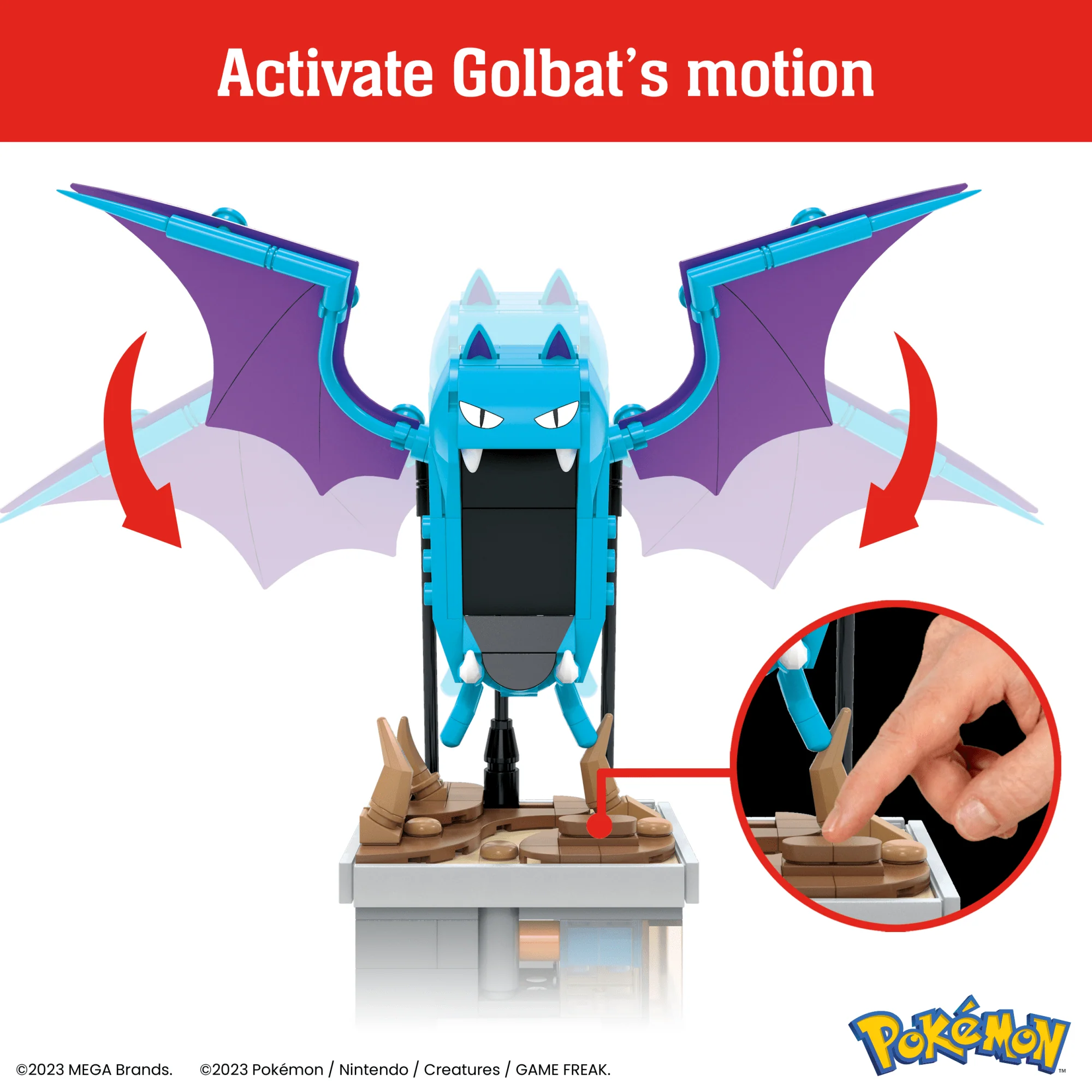 MEGA Pok��mon Mini Motion Golbat Building Toy Kit (313 Pieces) For Collectors