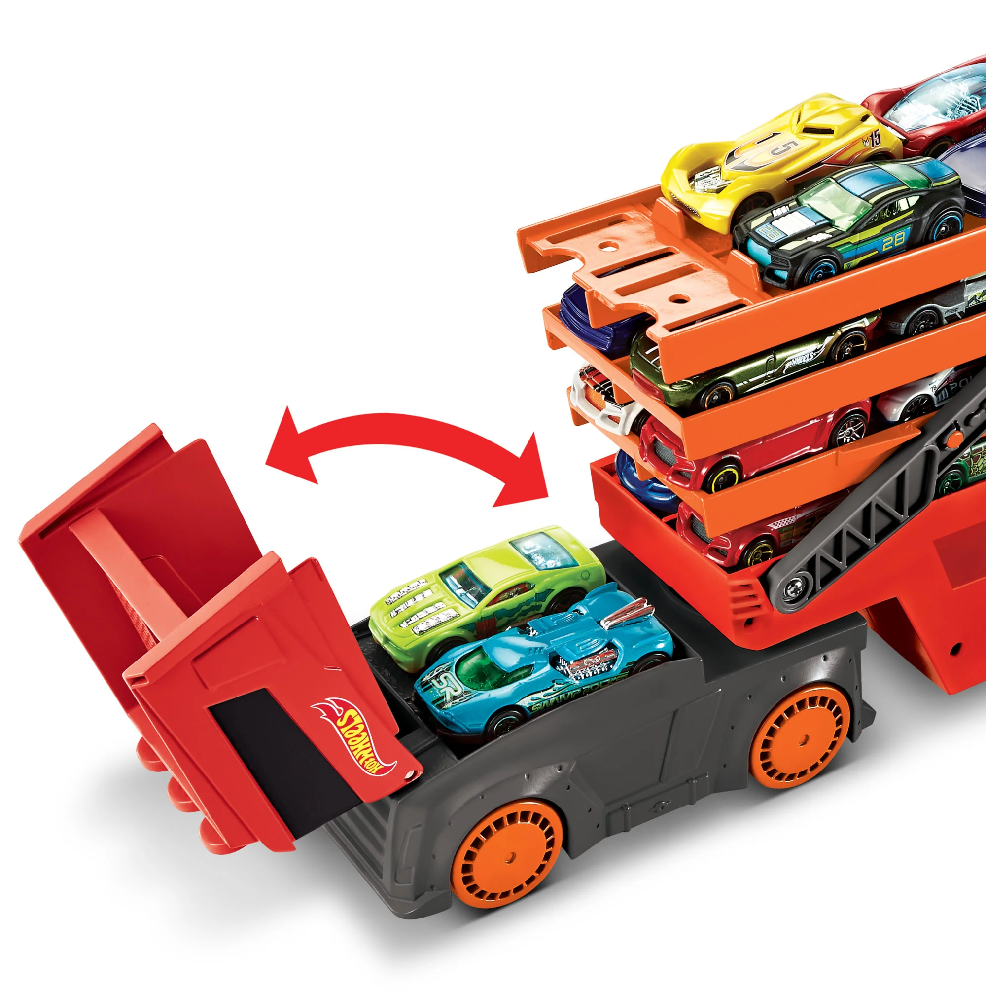 Hot Wheels MEGA Hauler With Storage For Up To 50 1:64 Scale Cars Ages 3 And Older