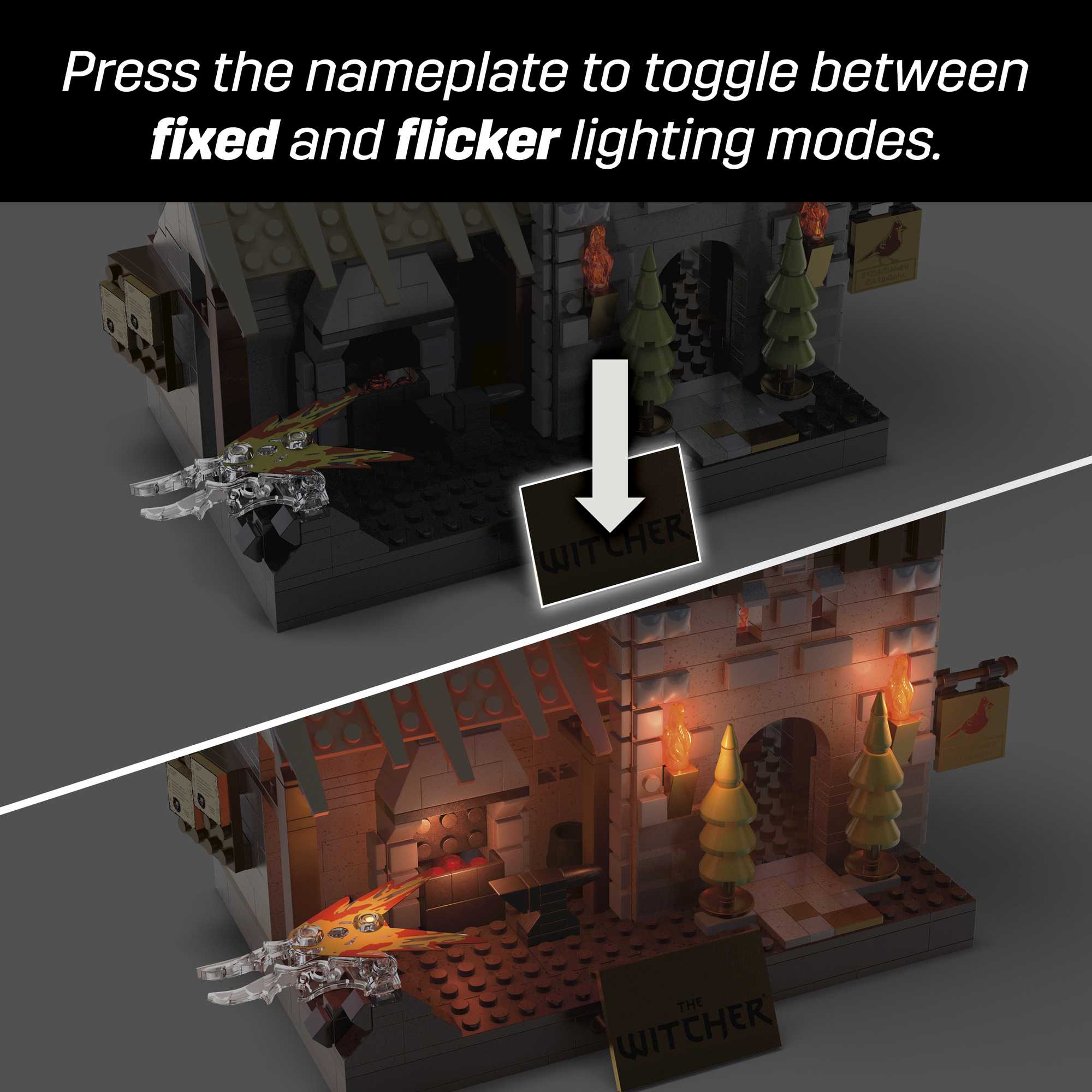 MEGA Geralt's Griffin Hunt Building Set With Led Lights, Ages 16+