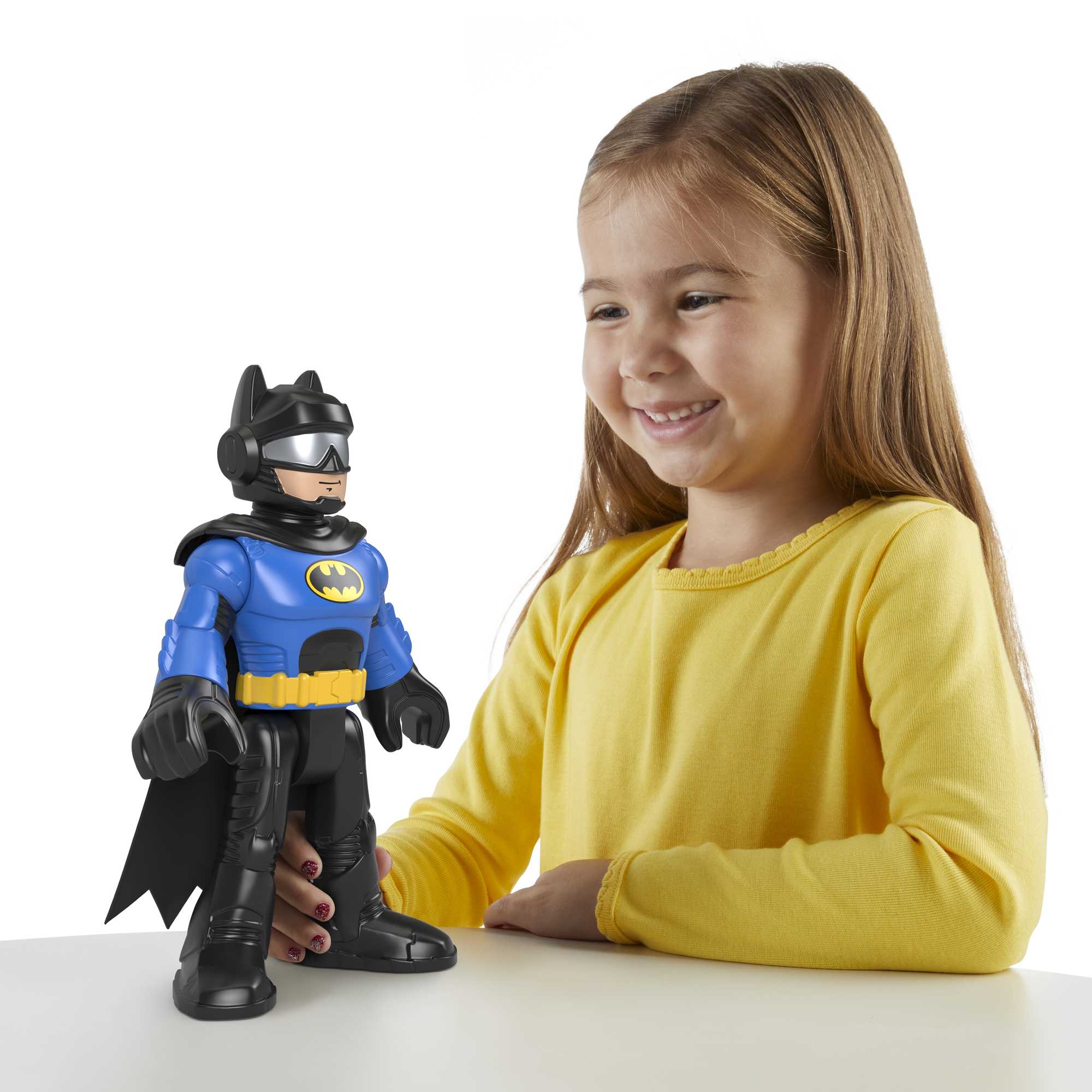 Imaginext DC Super Friends Batman Figure, 10-inch Poseable Preschool Toy, Biker Blue
