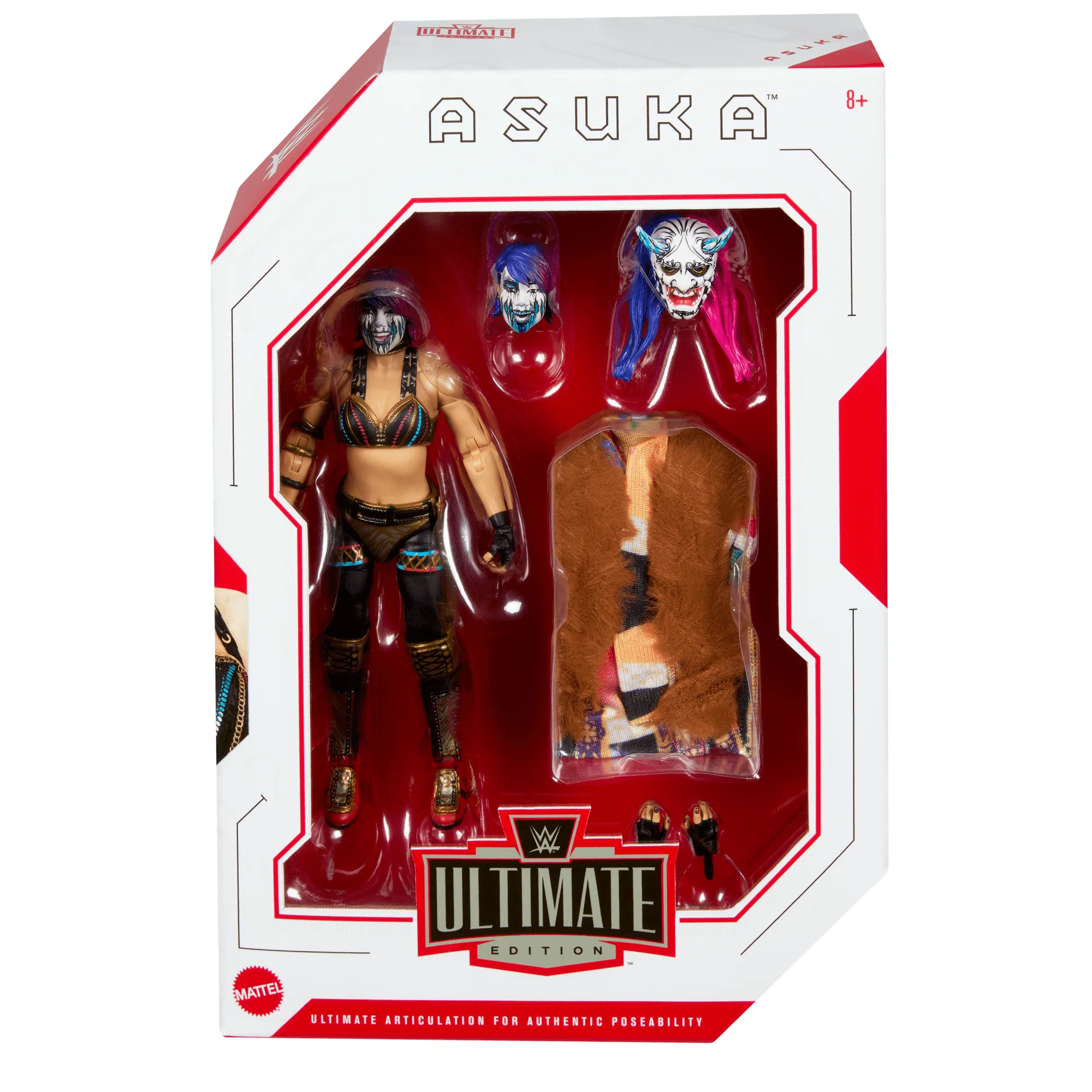 WWE Ultimate Edition Asuka Action Figure & Accessories Set, 6-inch Collectible, 30 Articulation Points