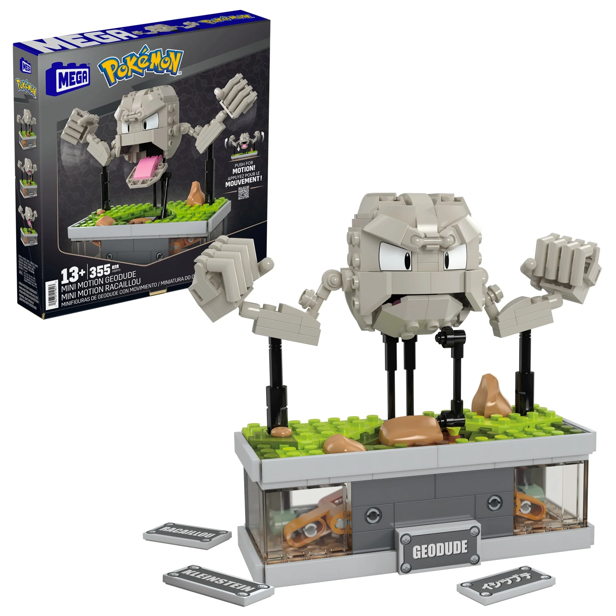 MEGA Pok��mon Mini Motion Geodude Building Kit With Motion (354 Pieces) For Collectors