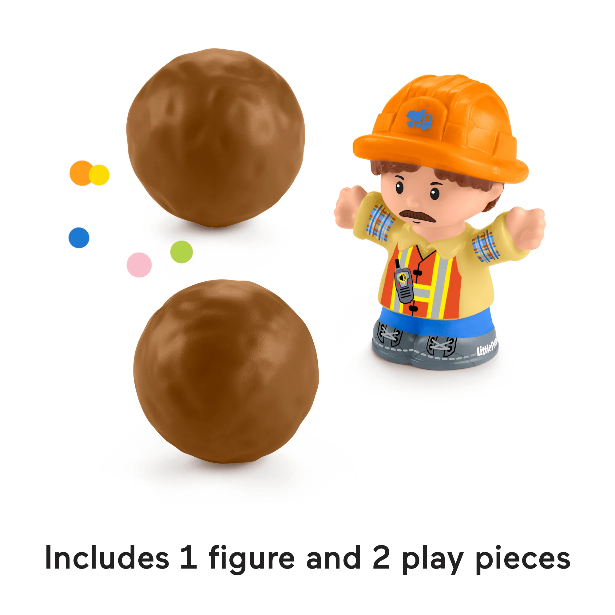 Fisher-Price Little People Work Together Dump Truck Toddler Construction Toy With Music