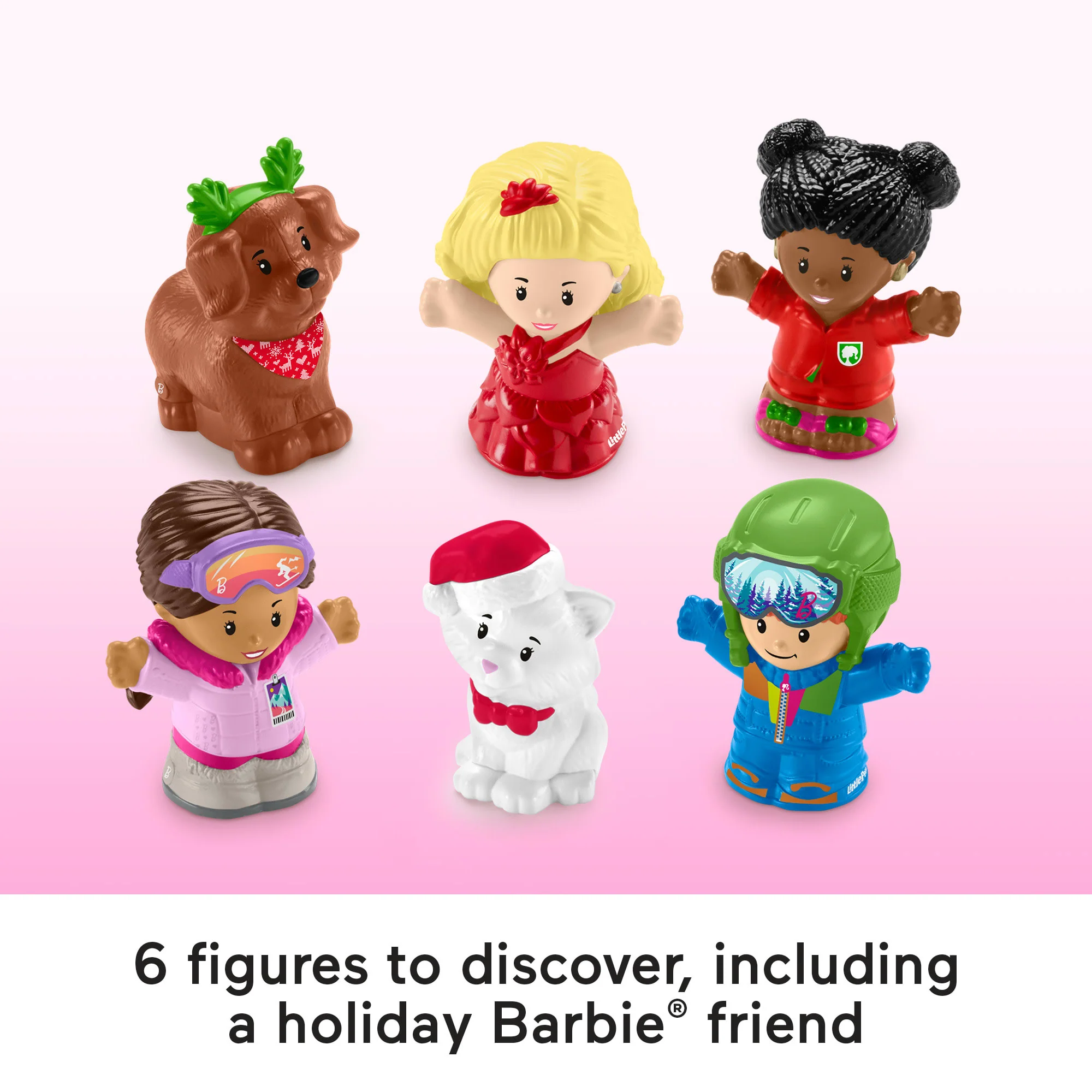 Fisher-Price Little People Barbie Advent Calendar Playset, Christmas Gift For Toddlers, 24 Toys