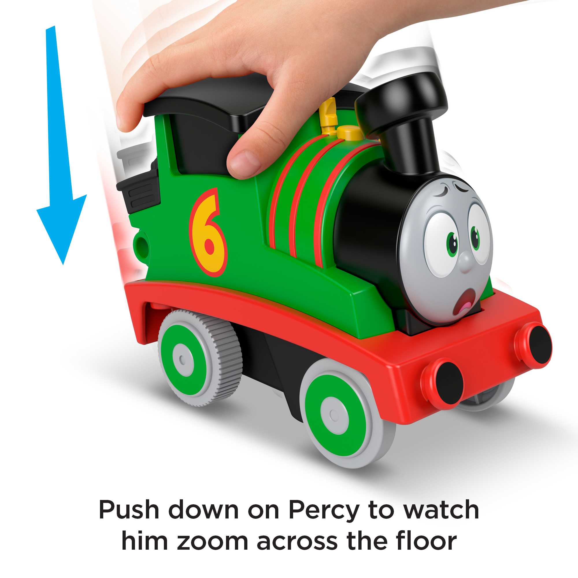 Thomas & Friends Press 'n Go Stunt Percy Racing Toy Train For Preschool Kids
