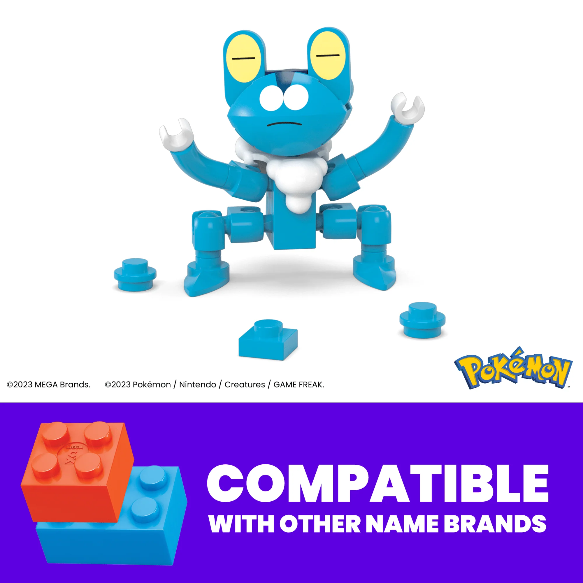 MEGA Pok��mon Froakie Building Toy Kit, Poseable Action Figure (29 Pieces) For Kids