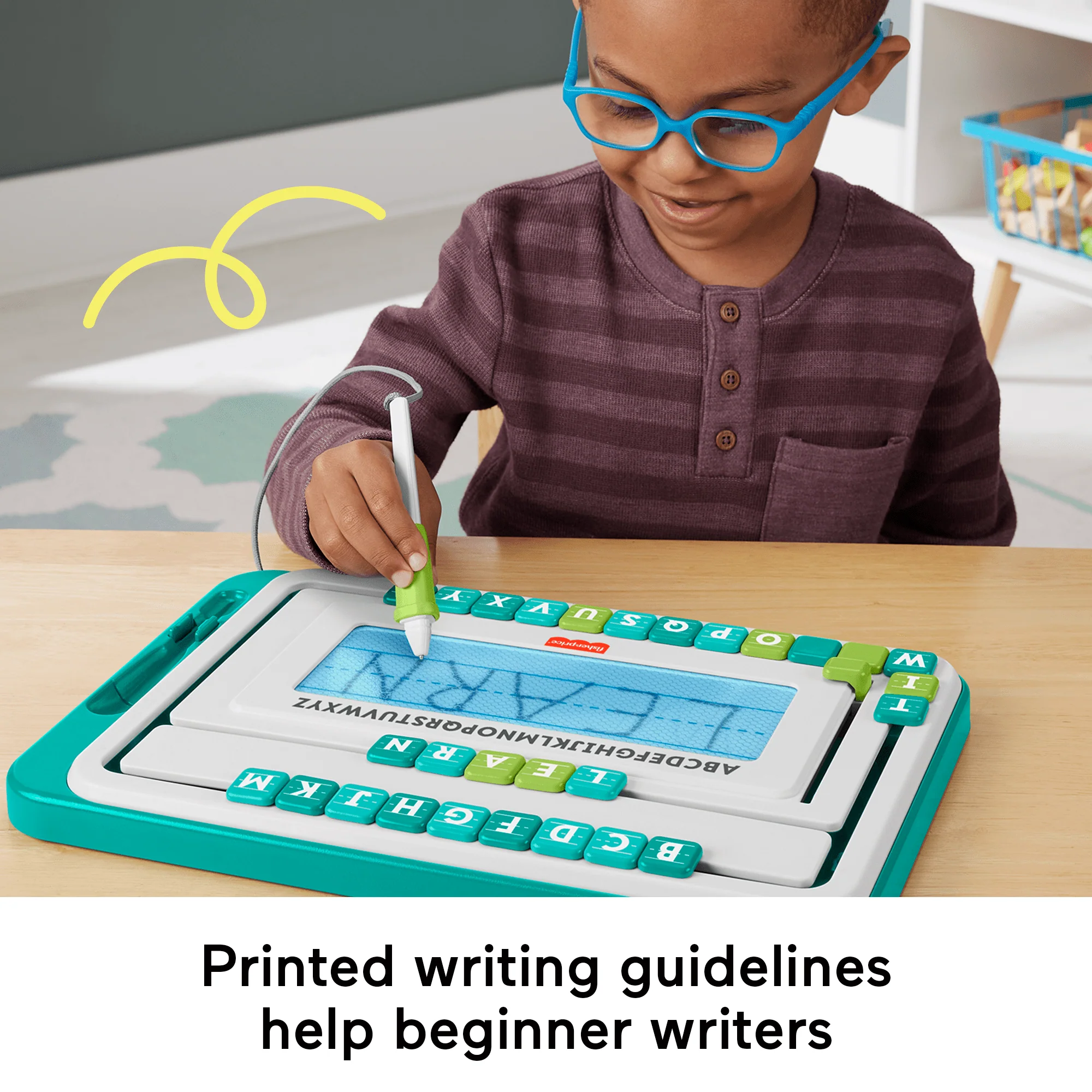 Fisher-Price think & Learn Alpha Slidewriter Preschool Toy Magnetic Drawing Tablet