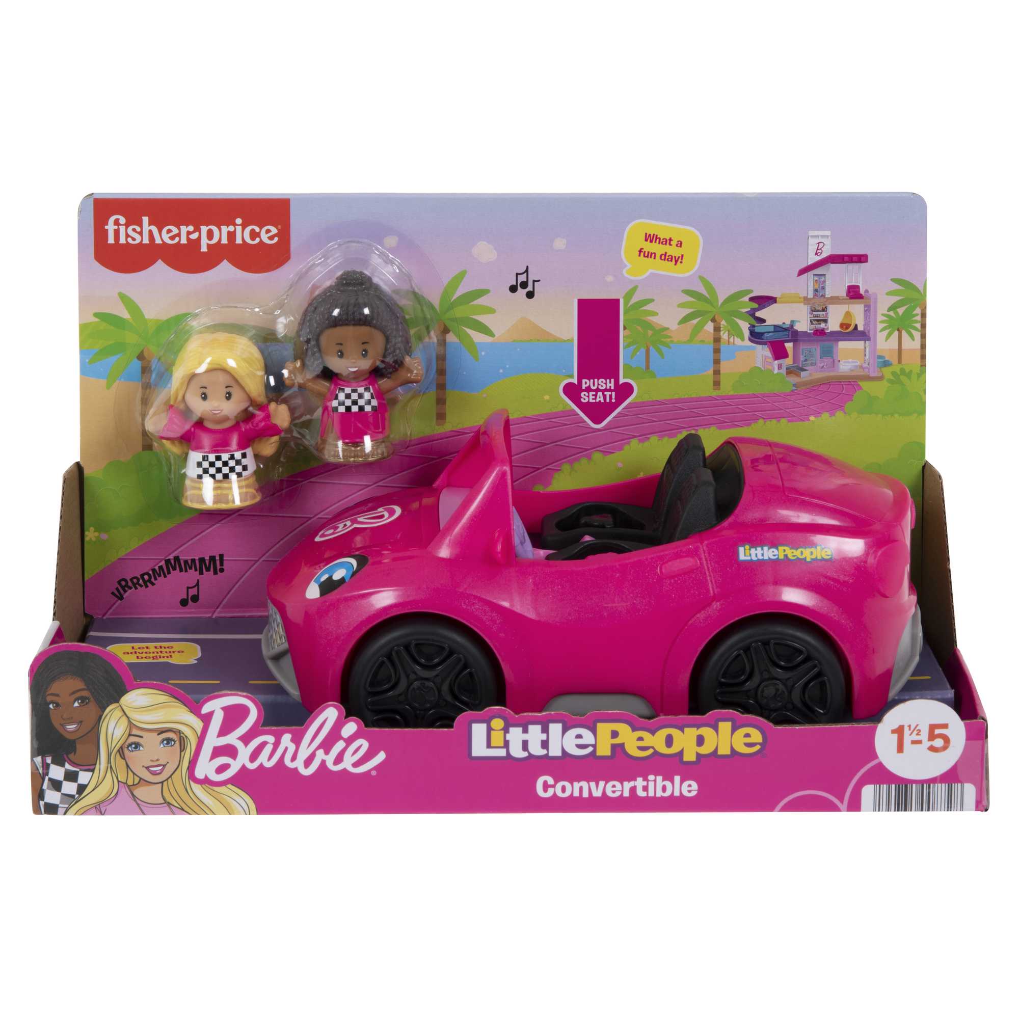 Barbie Convertible Vehicle And Figure Set By Little People
