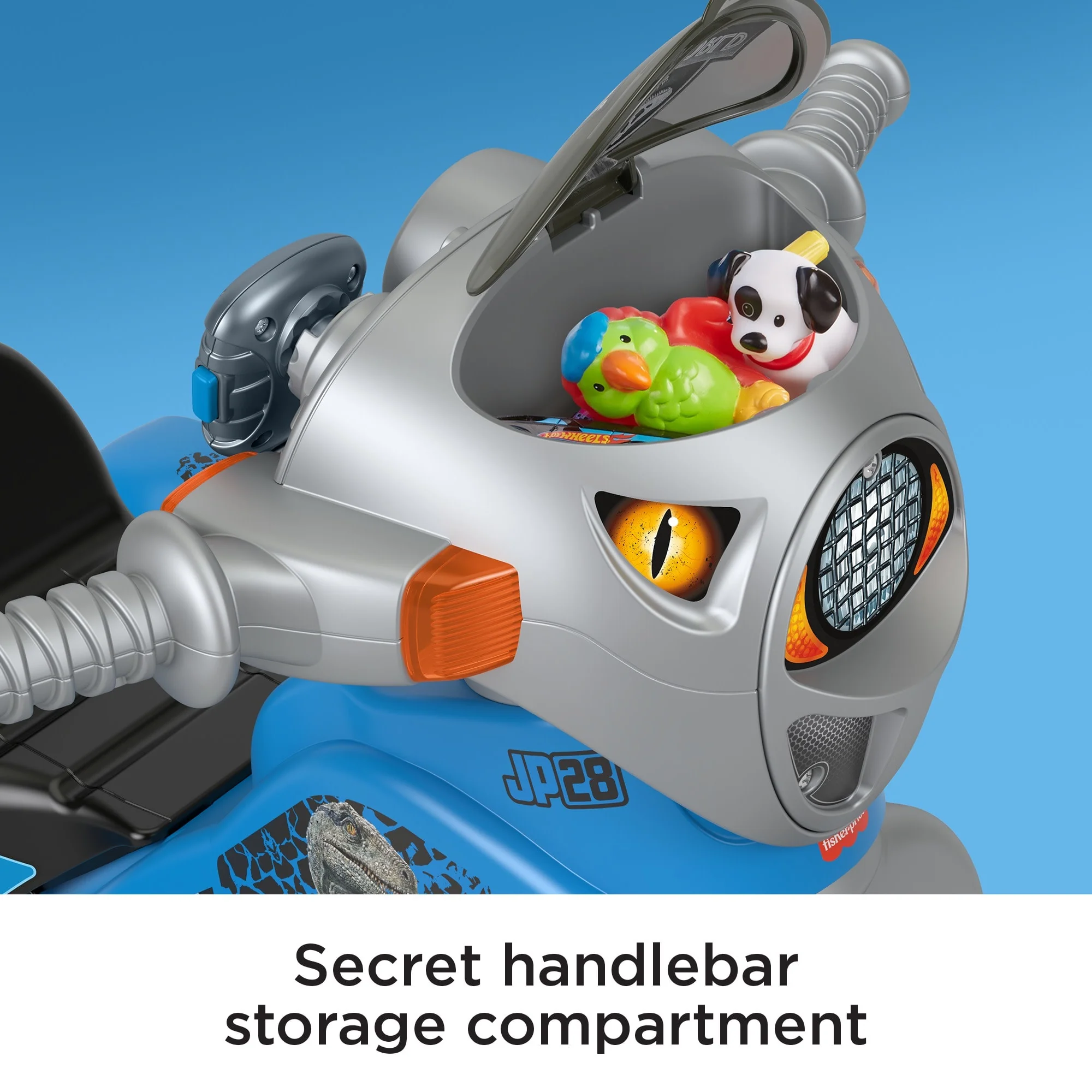 Fisher-Price Jurassic World Velociraptor Dinosaur Tricycle Toddler Toy With Lights & Sounds