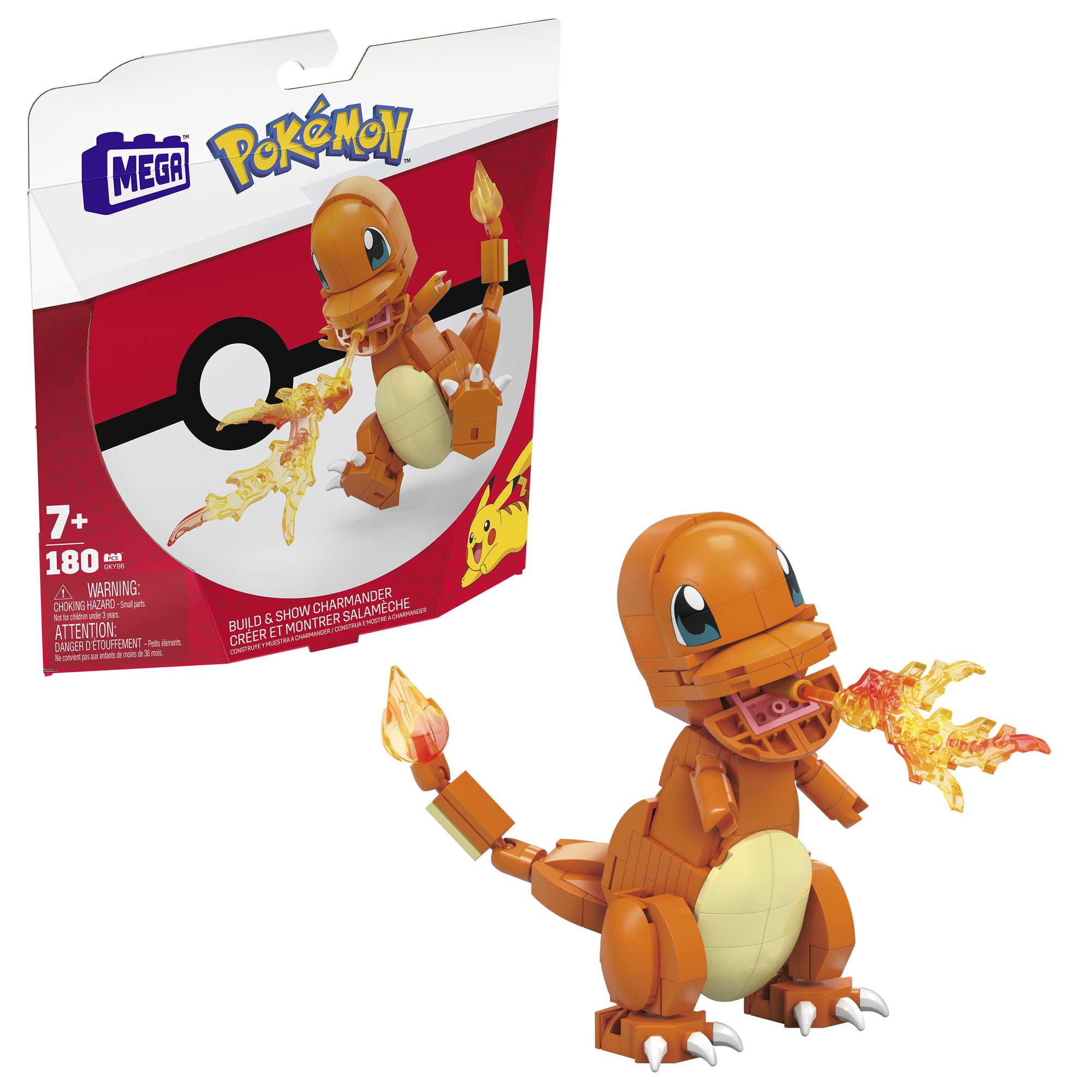 MEGA Pok��mon Build & Show Charmander Toy Building Set, 4 Inches Tall,