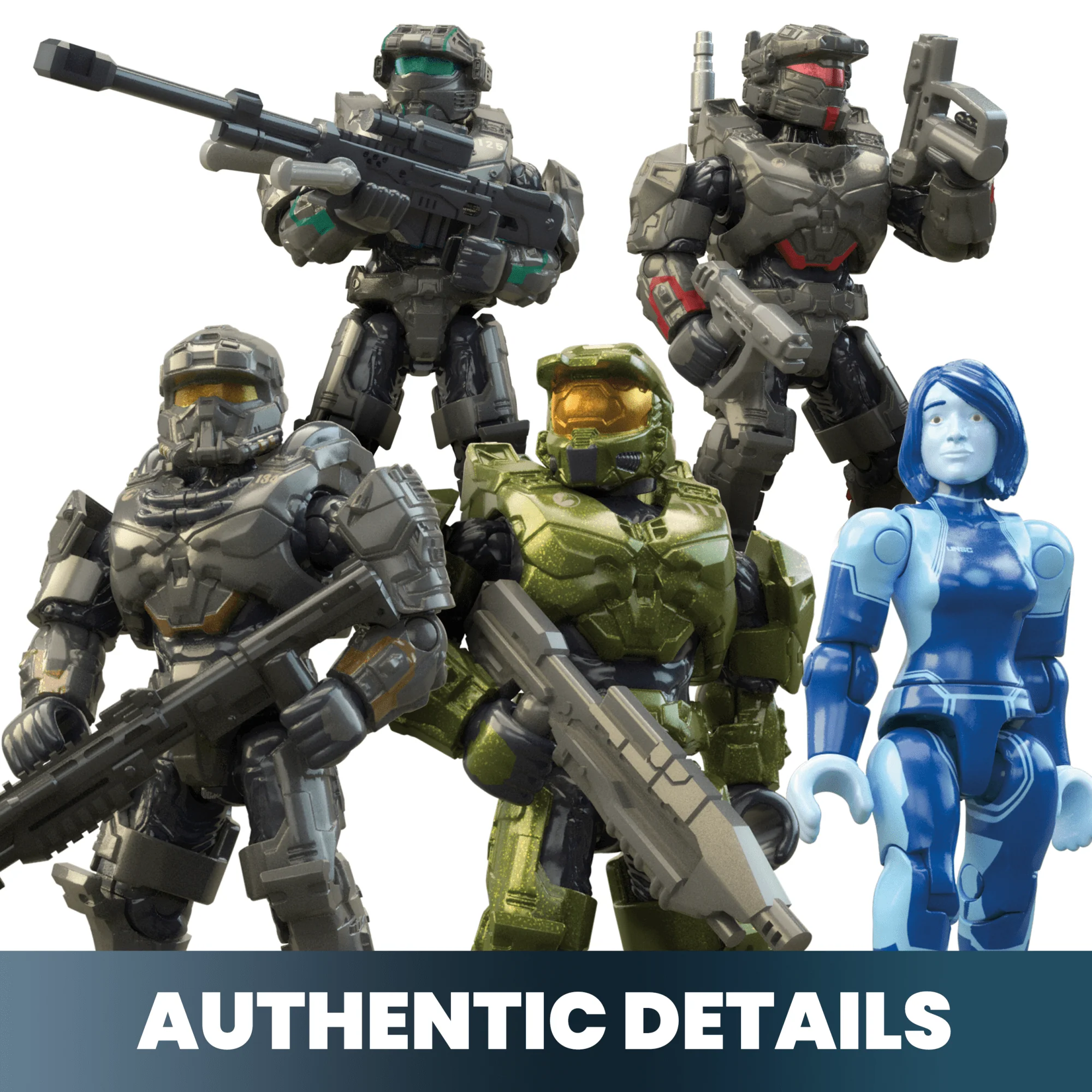 MEGA Halo Fleetcom Warthog Vehicle Building Kit With 5 Micro Action Figures (469 Pieces)