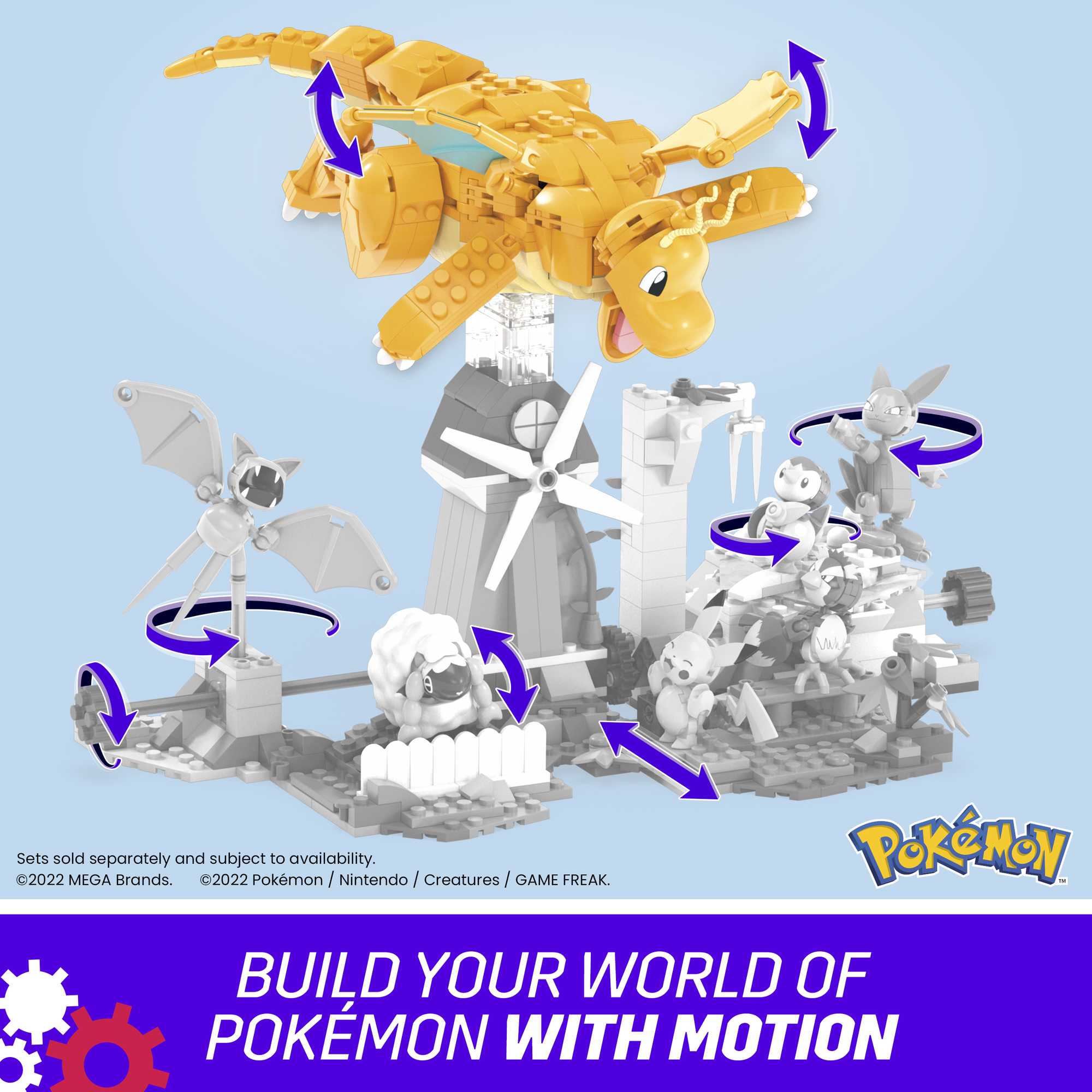 MEGA Pok��mon Building Toy Kit Dragonite (387 Pieces) With Motion For Kids