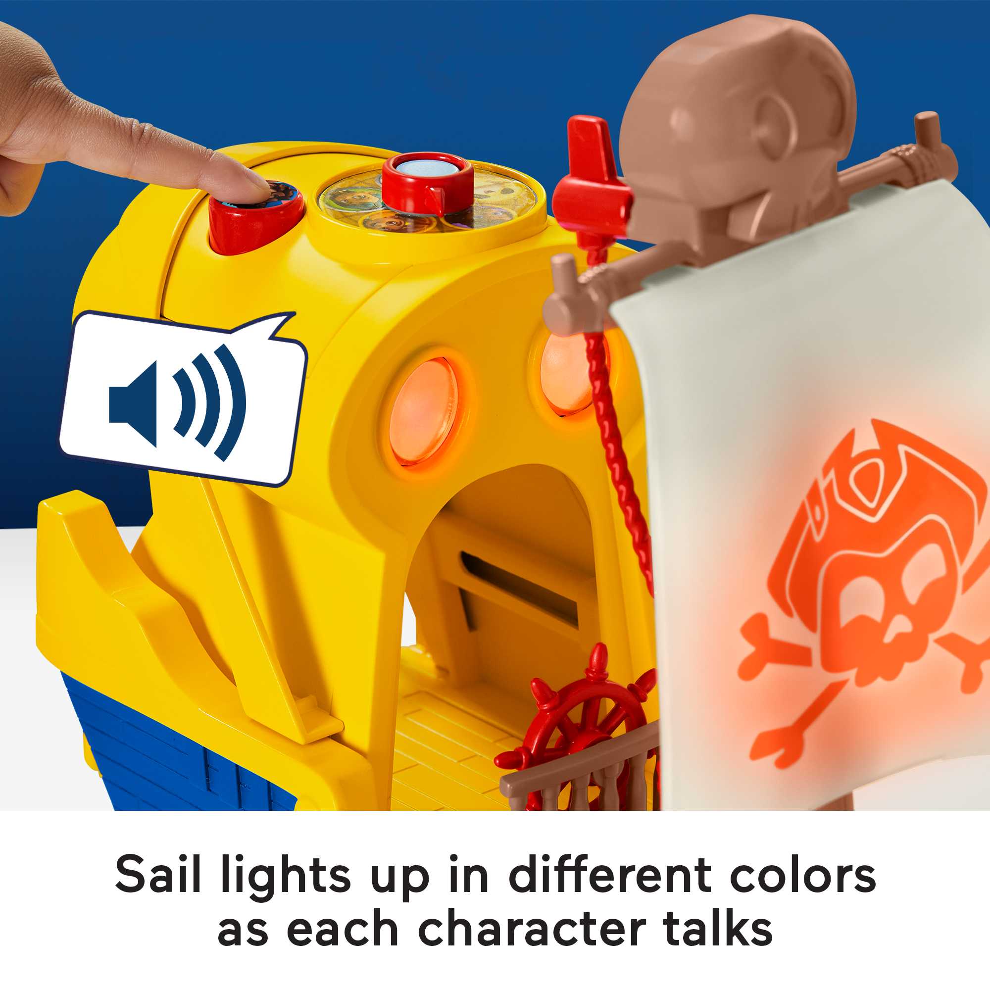 Fisher-Price Santiago Of the Seas Lights & Sounds El Bravo Pirate Ship, 8 Pieces