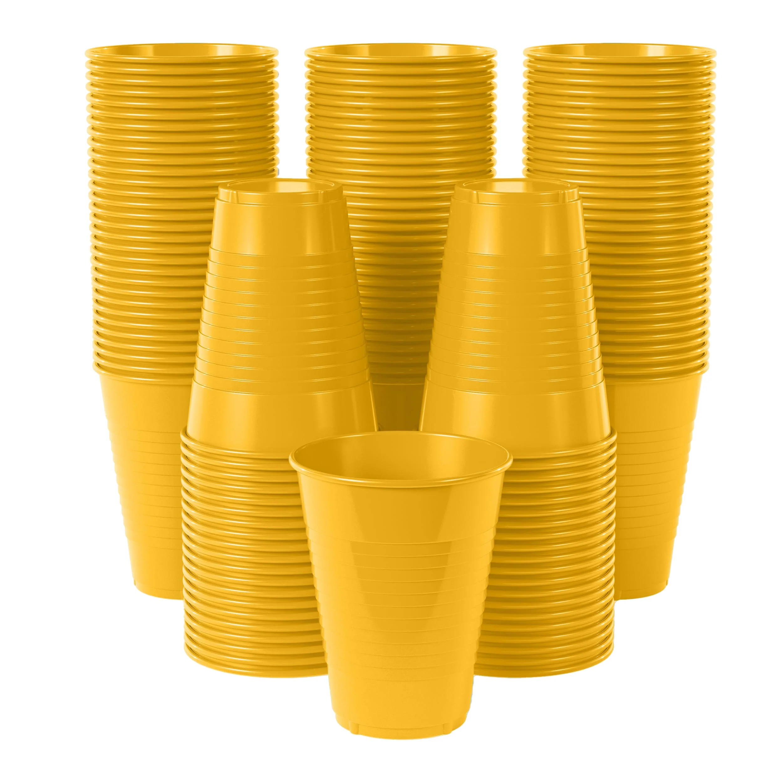 12 Oz. Yellow Plastic Cups | 50 Count