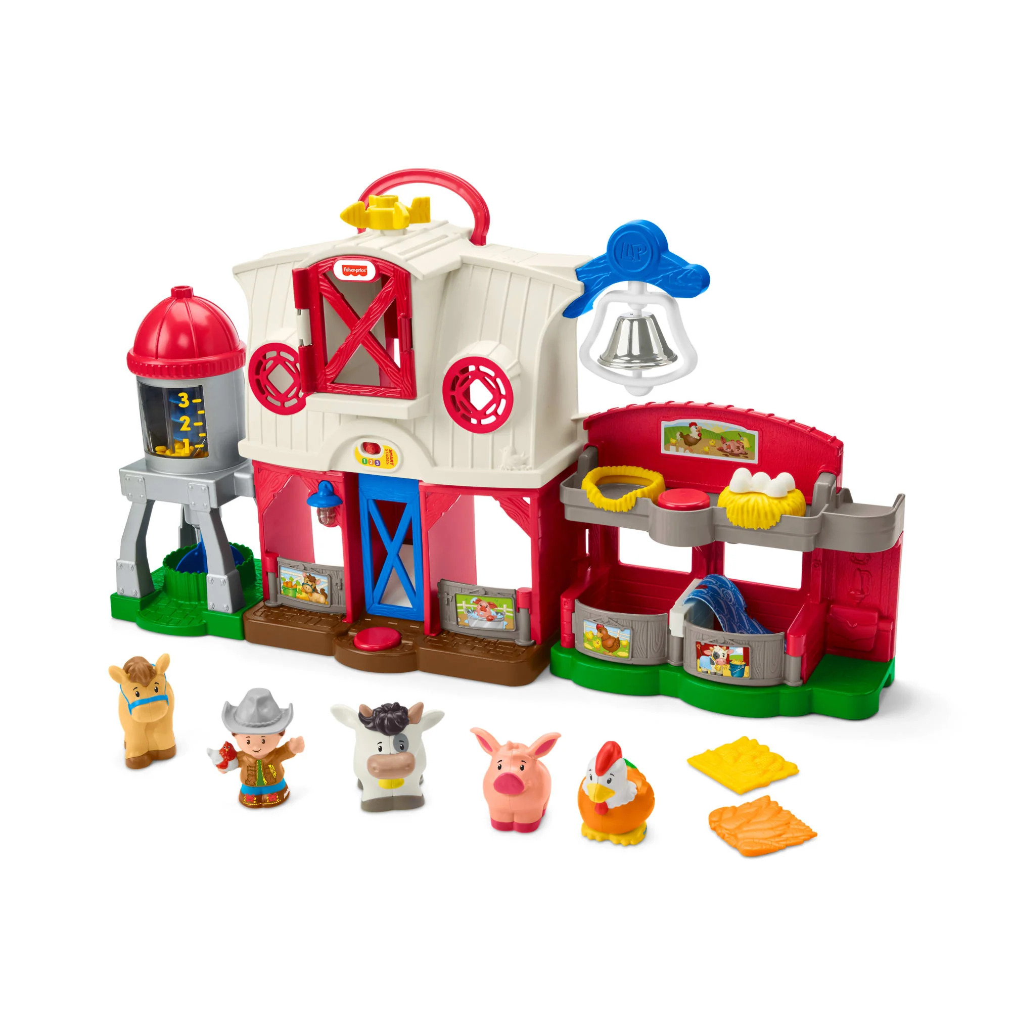 Fisher-Price Little People Farm Toy, Toddler Playset With Smart Stages Learning Content