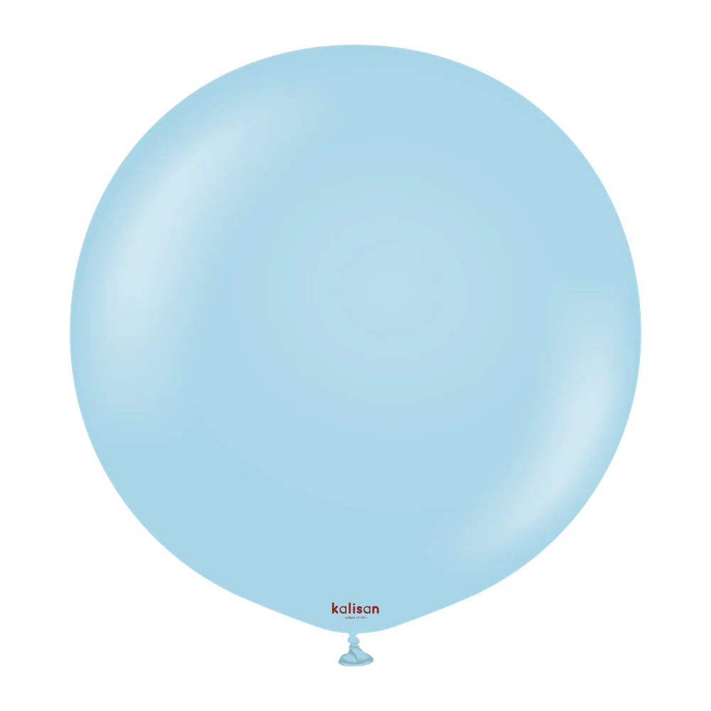 24 inch Kalisan Macaron Blue Latex Balloons 2ct