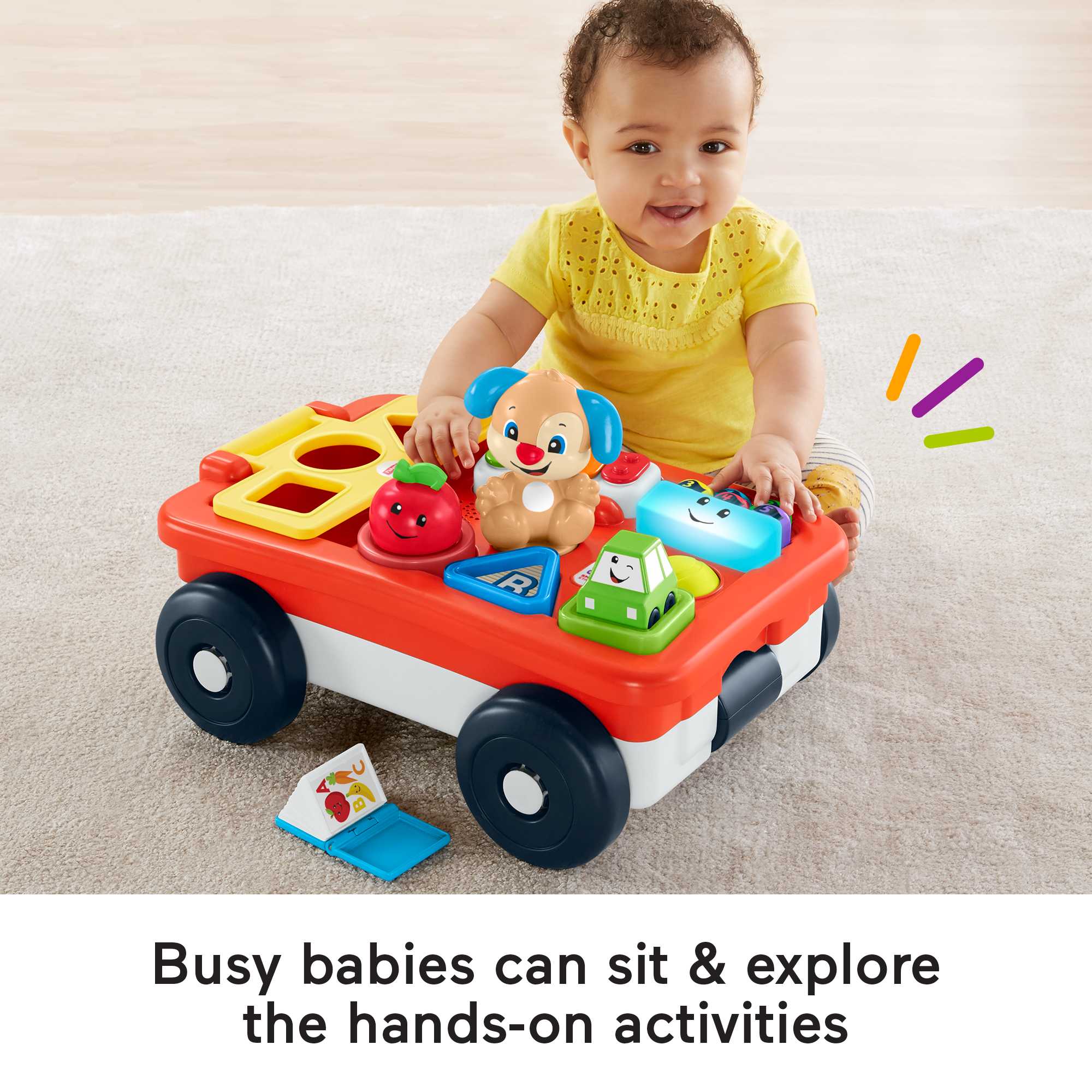 Fisher-Price Laugh & Learn Pull & Play Learning Wagon, Unisex Preschool Toy