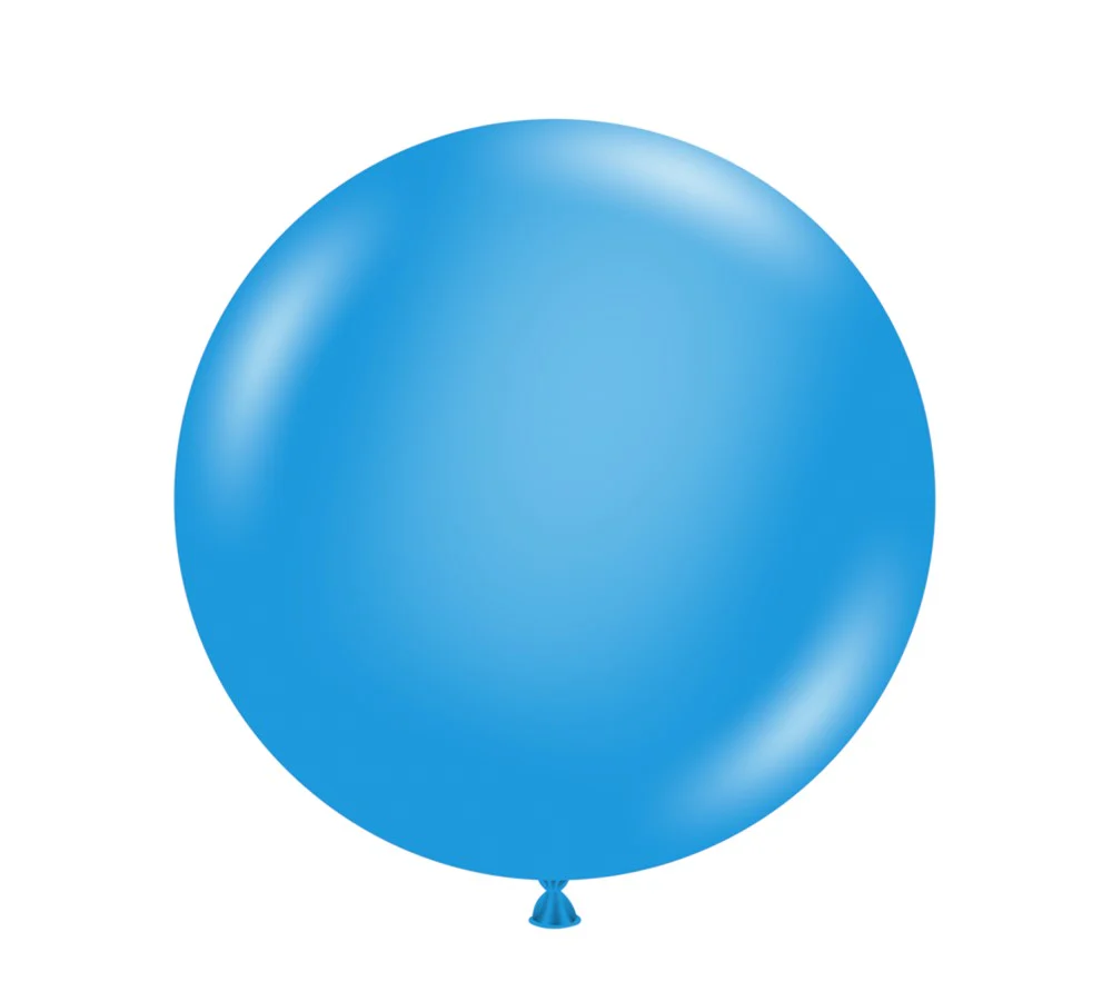 Tuftex Round Cloud Buster 72in Blue Latex Balloon 1ct