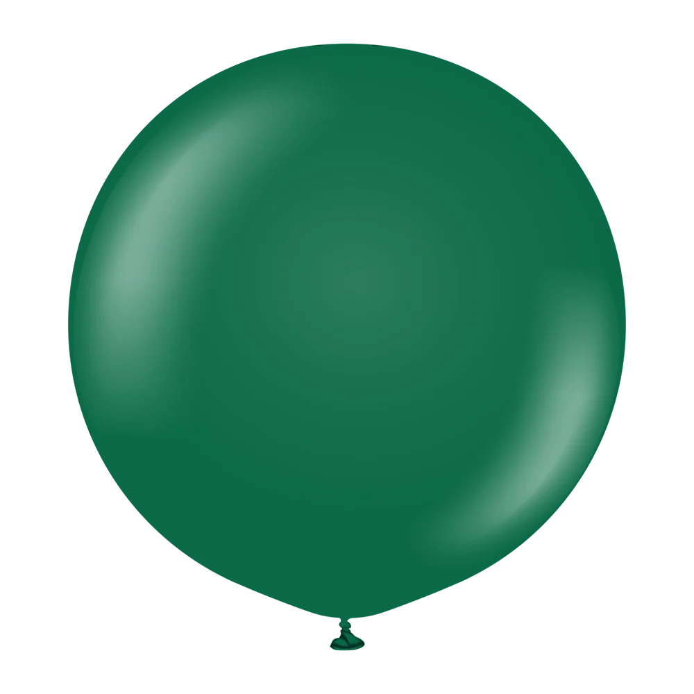 36 inch Kalisan Standard Dark Green Latex Balloons 2ct