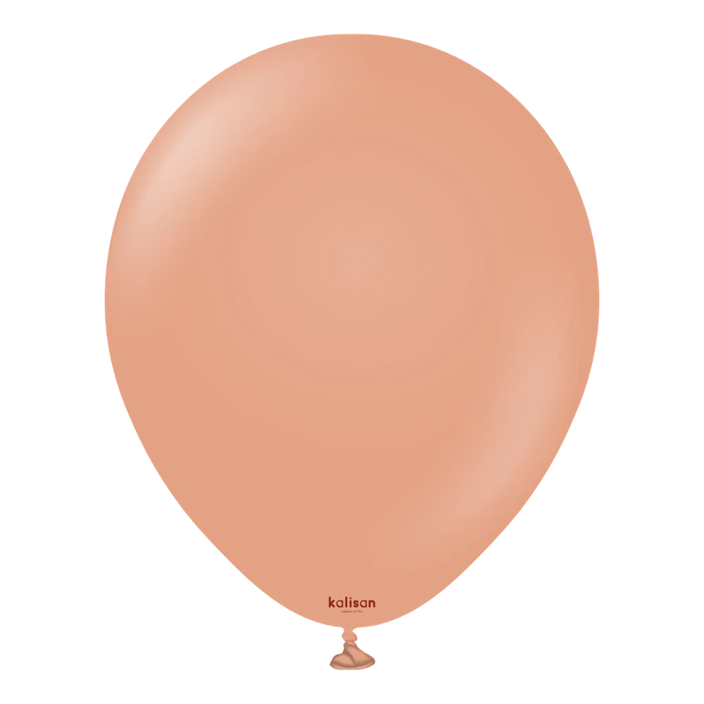 24 inch Kalisan Standard Clay Pink Latex Balloons 2ct