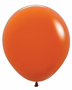 18 inch Sempertex Deluxe Sunset Orange Latex Balloons 25ct
