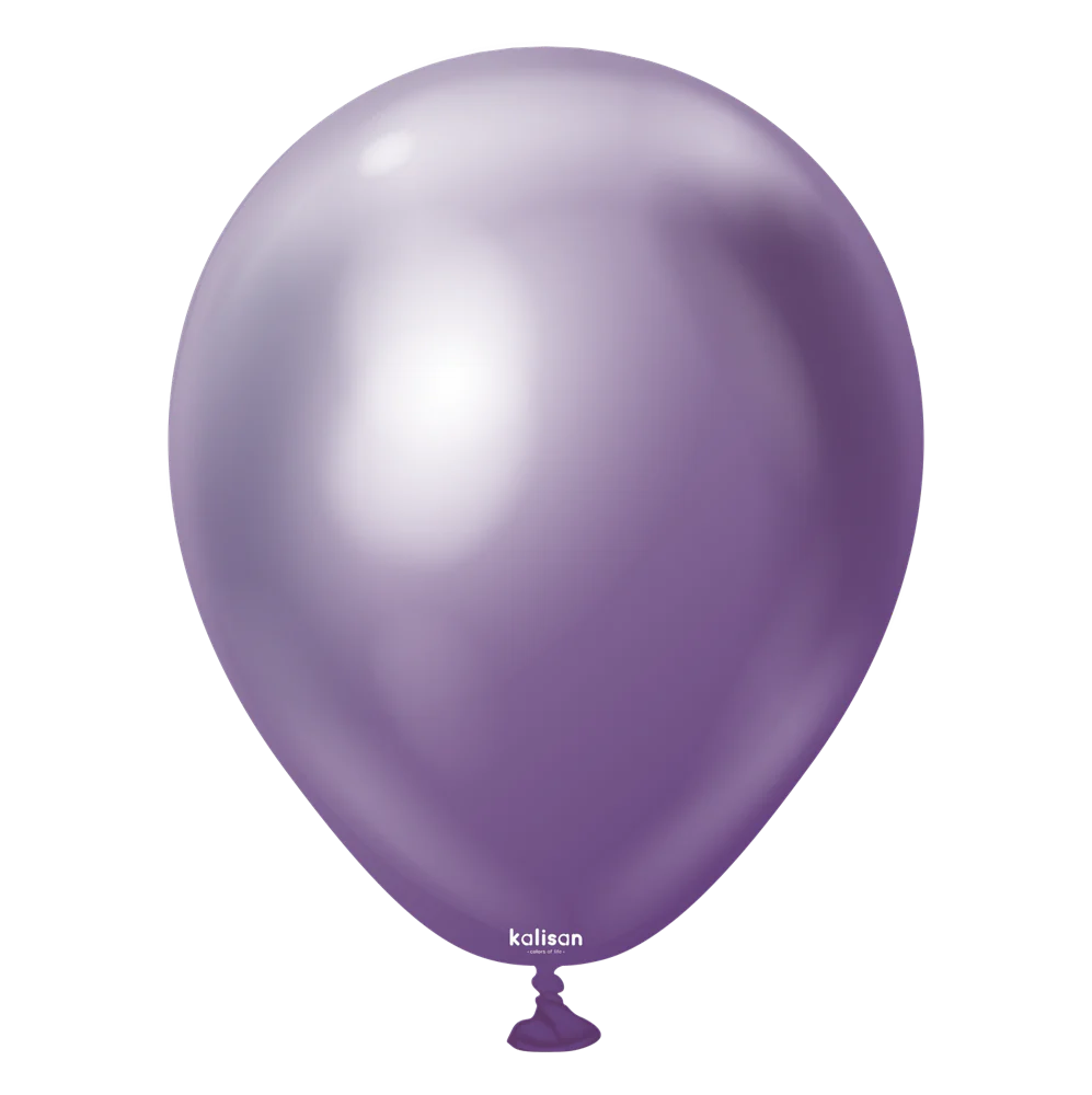 5 inch Kalisan Mirror Violet Latex Balloons 100ct