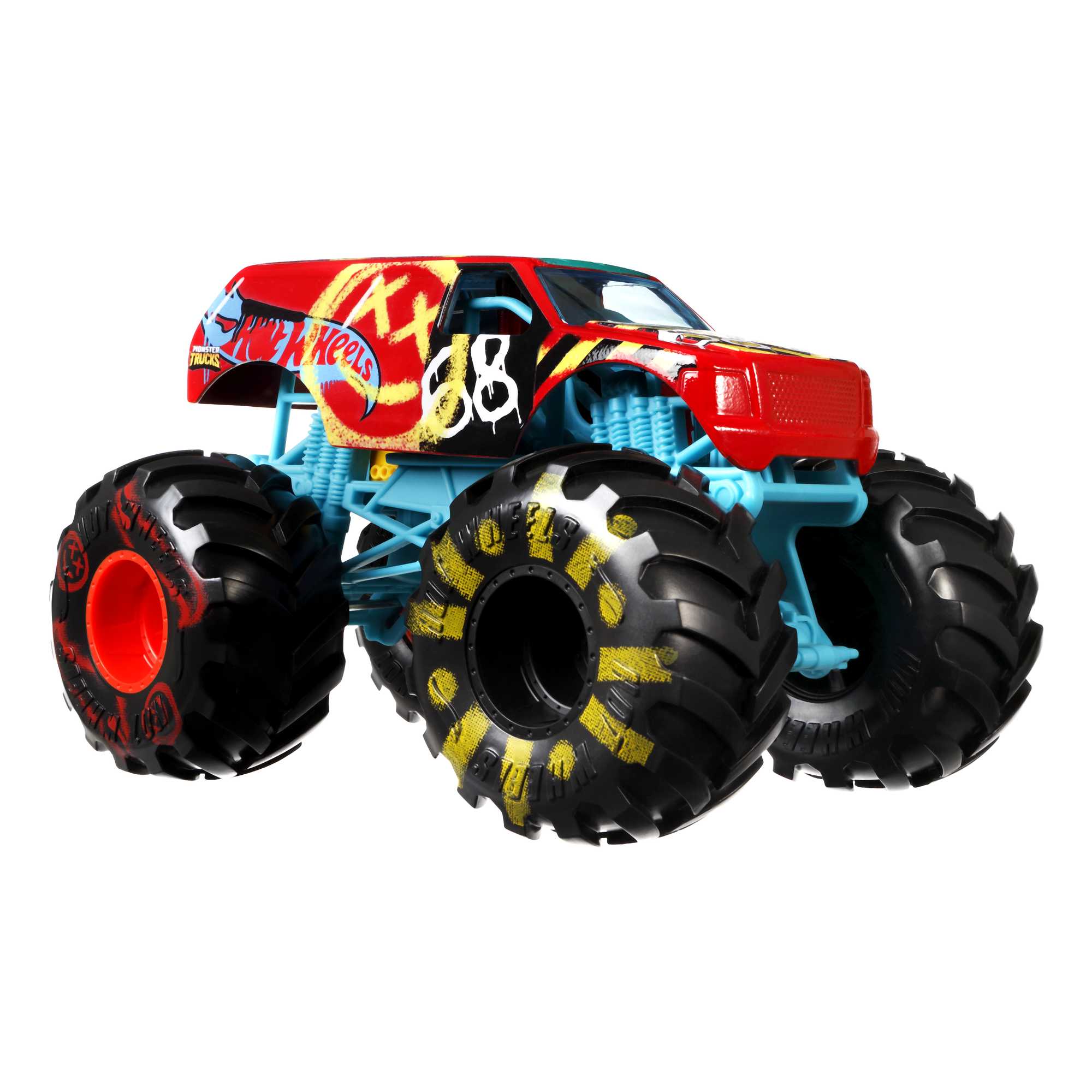 Hot Wheels Monster Trucks Ve��culo de Brinquedo Town Hauler Demo Derby Escala 1:24