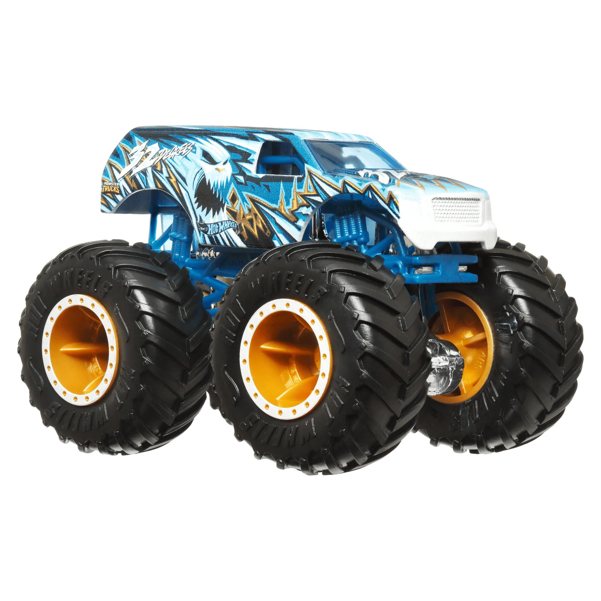 Hot Wheels Monster Trucks Veh��culo de Juguete Cami��n 32 Degrees SUV + Flat Iron (Aplastado)