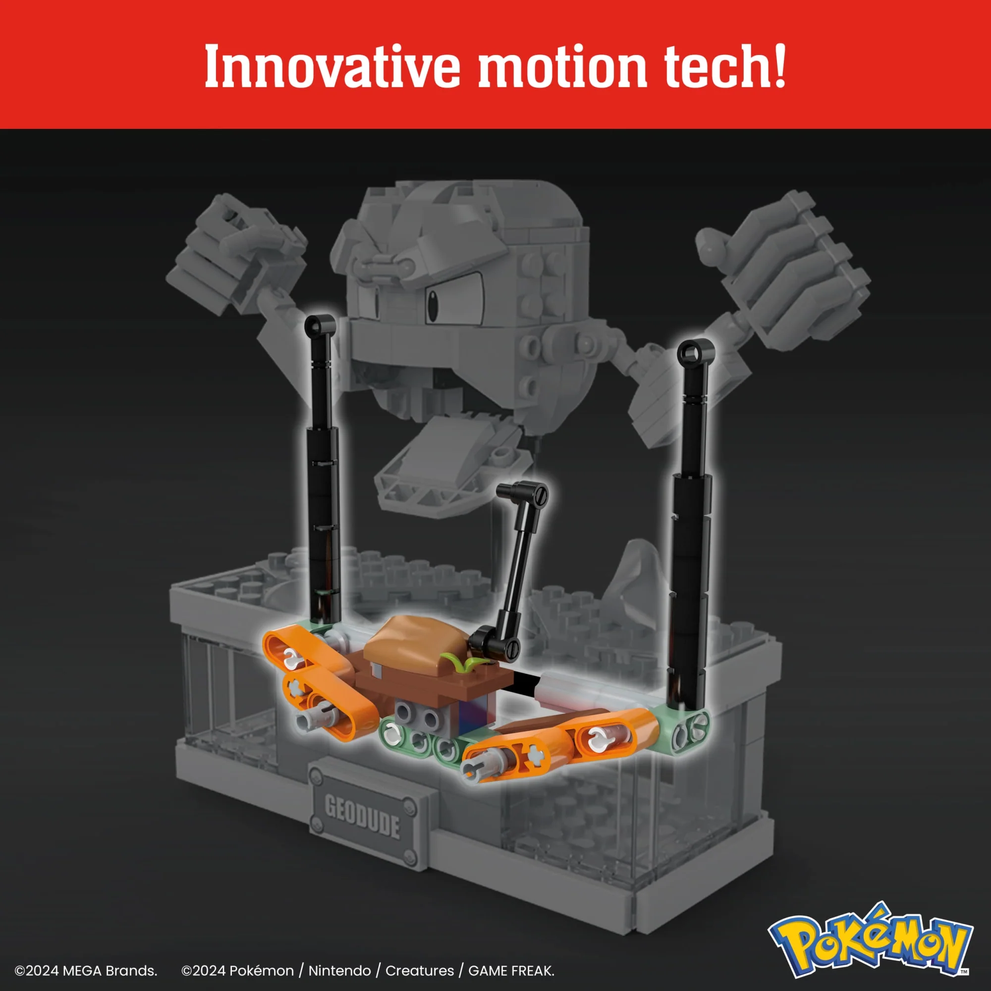 MEGA Pok��mon Mini Motion Geodude Building Kit With Motion (354 Pieces) For Collectors