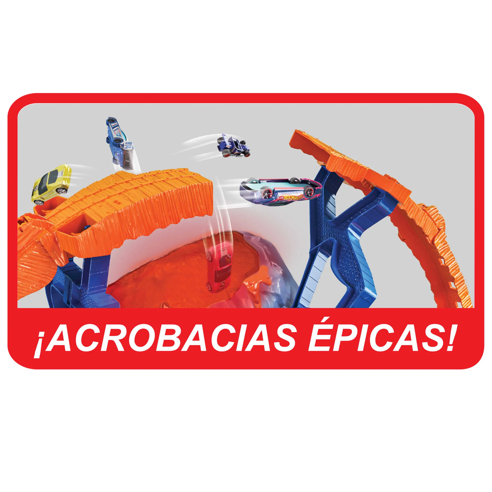Hot Wheels Monster Trucks Pista de Juguete Temible Explosi��n Volc��nica