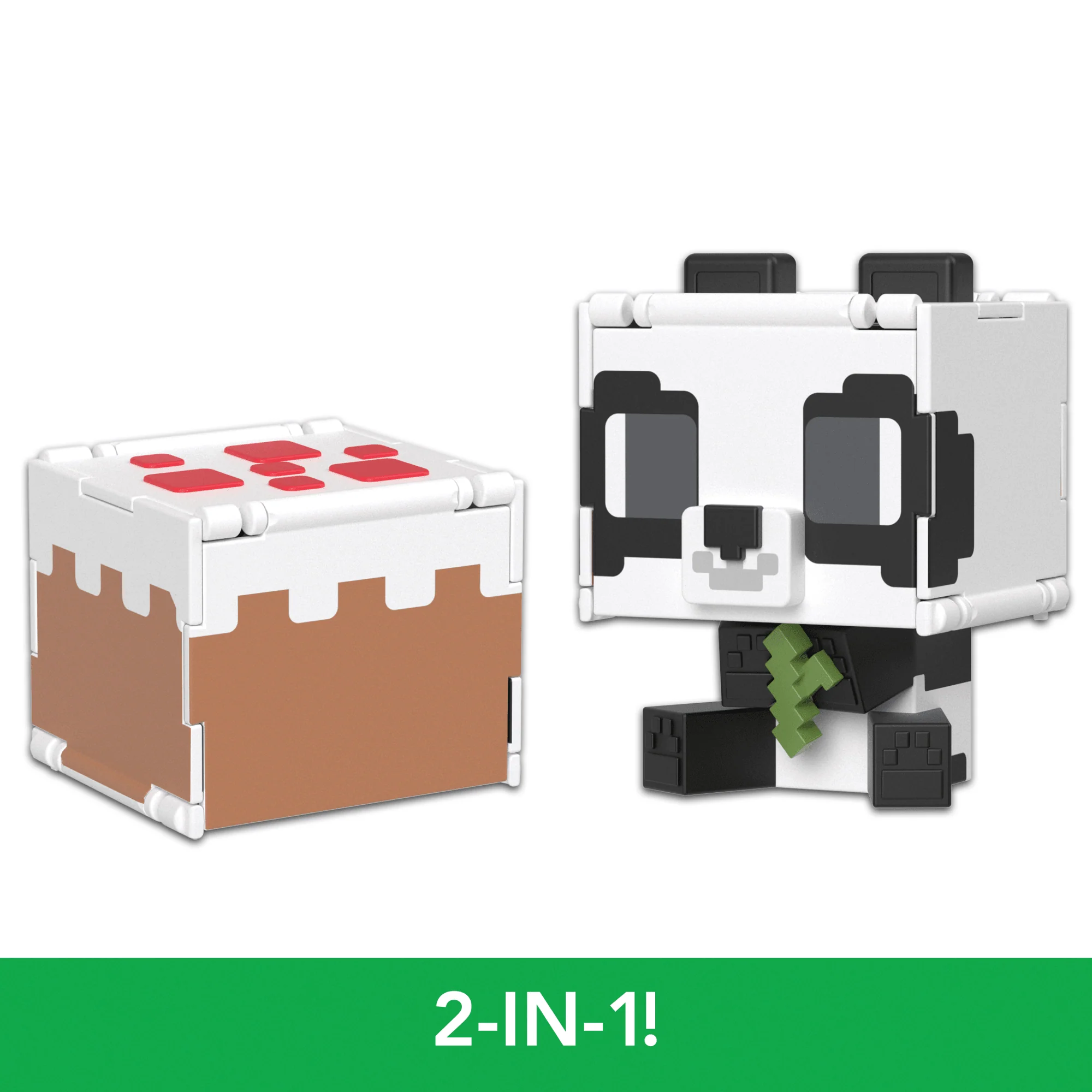 Minecraft Flippin�� Figs Figures Collection, 2-in-1 Fidget Play, 3.75-in Scale & Pixelated Design (Characters May Vary)