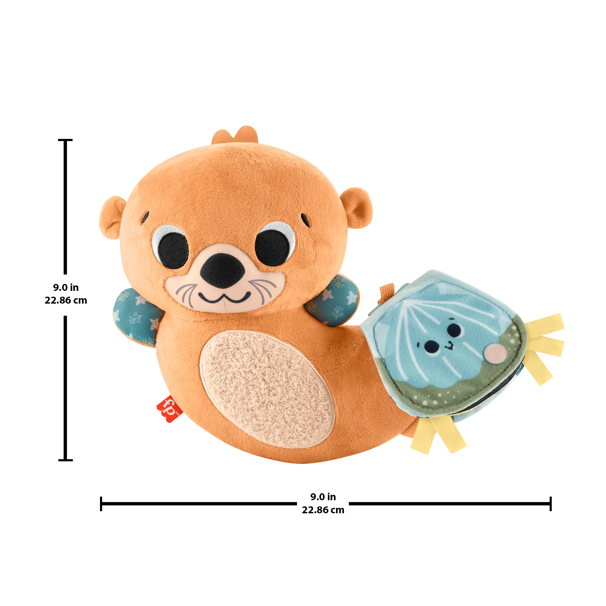 Fisher-Price 2-in-1 Rockin�� Tummy Time Otter, Plush Baby Sensory Toy For Tummy Time