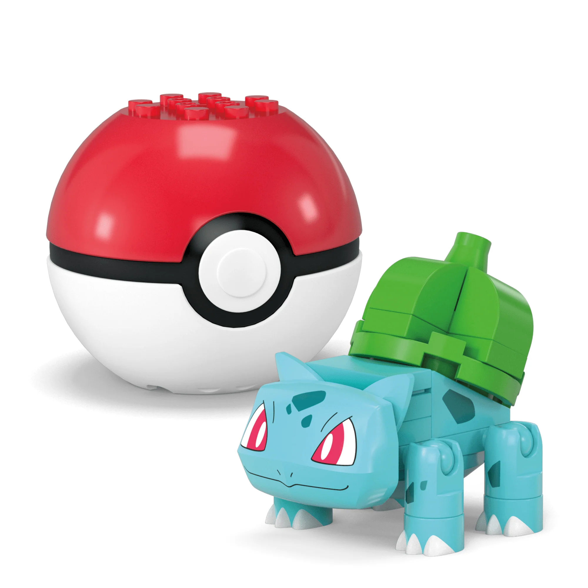 MEGA Pok��mon Bulbasaur & Psyduck Building Toy Kit, 2 Action Figures (63 Pieces) For Kids
