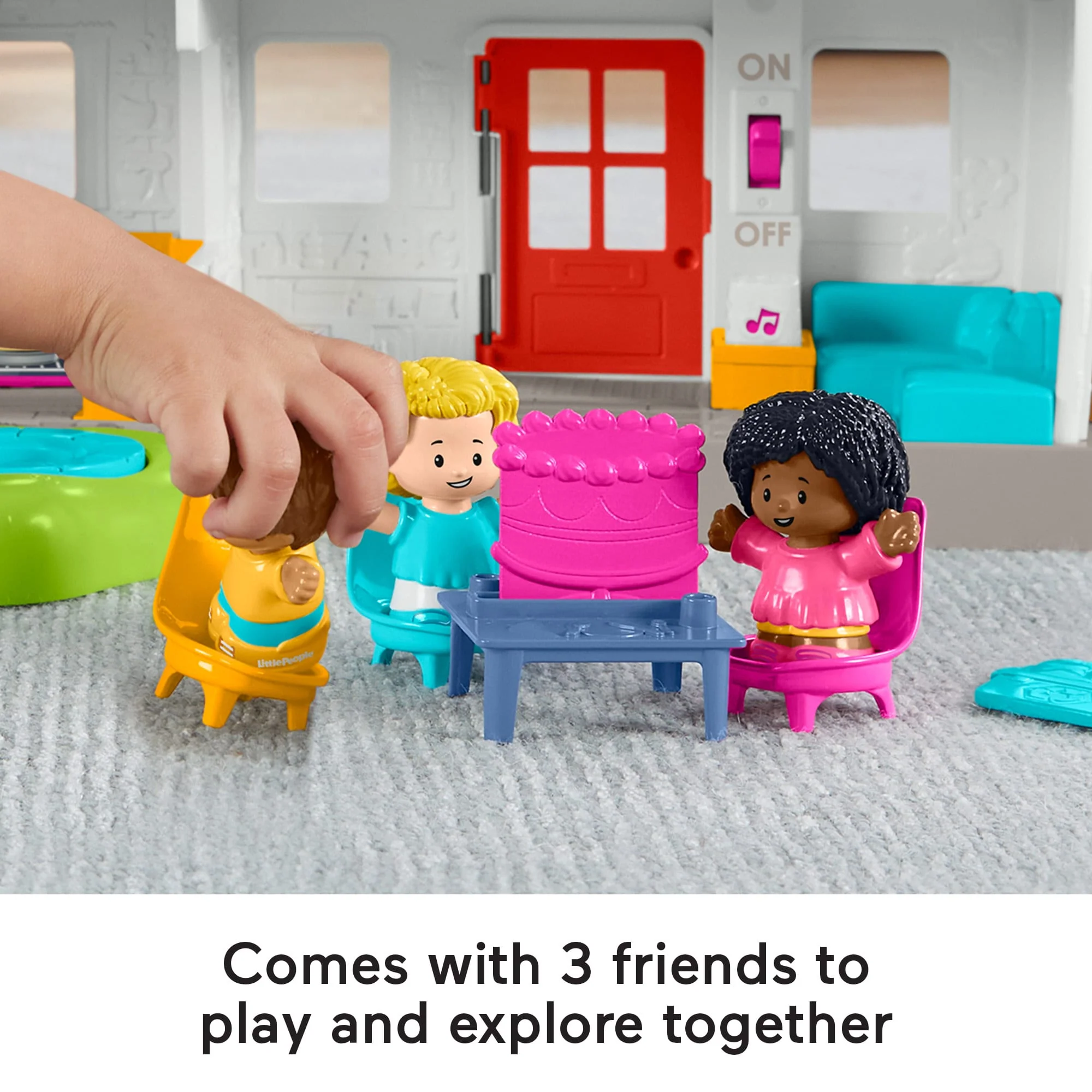 Fisher-Price Little People Friends Together Play House Toddler Learning Playset, 10 Pieces