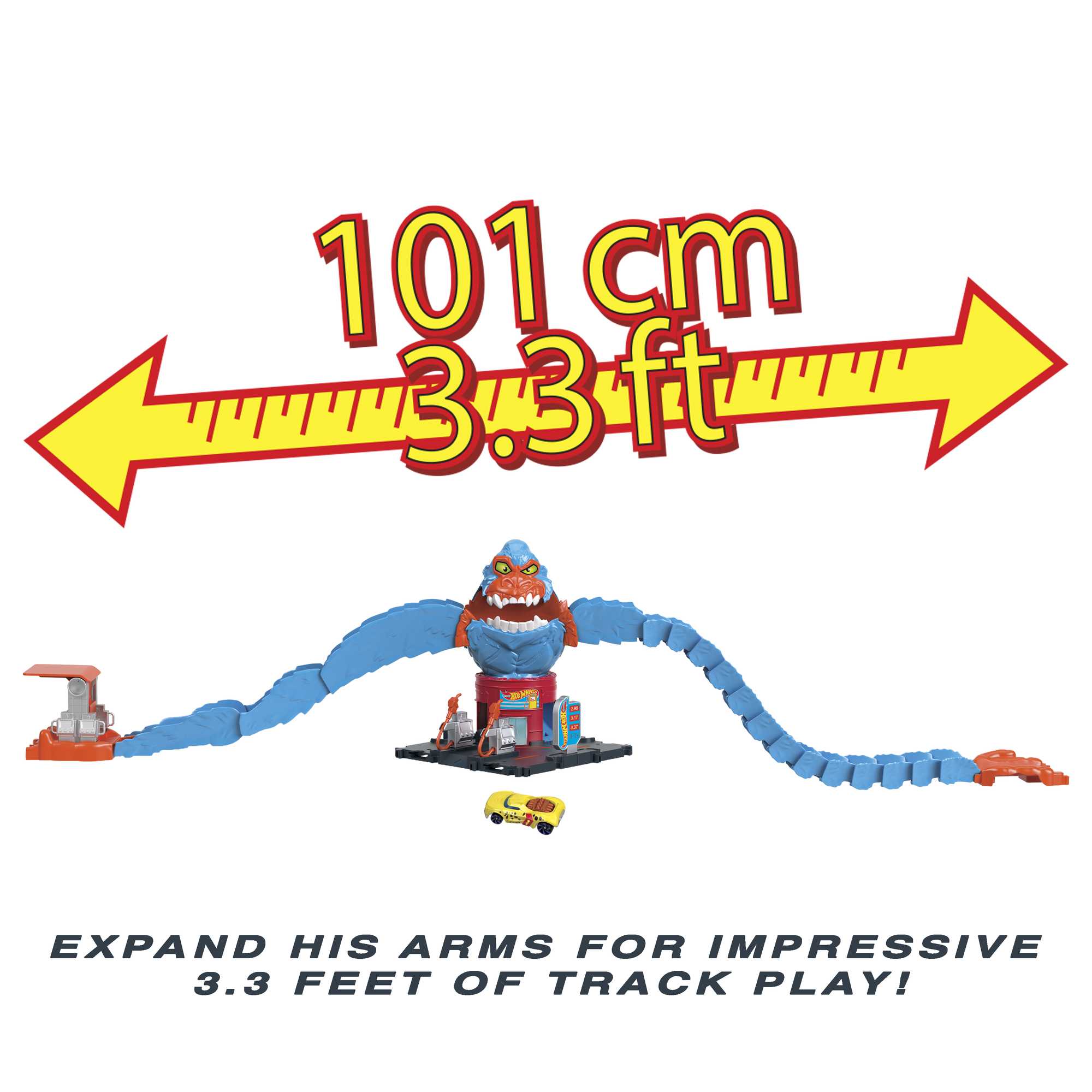 Hot Wheels City Wreck & Ride Gorilla Attack Playset With 1 Toy Car