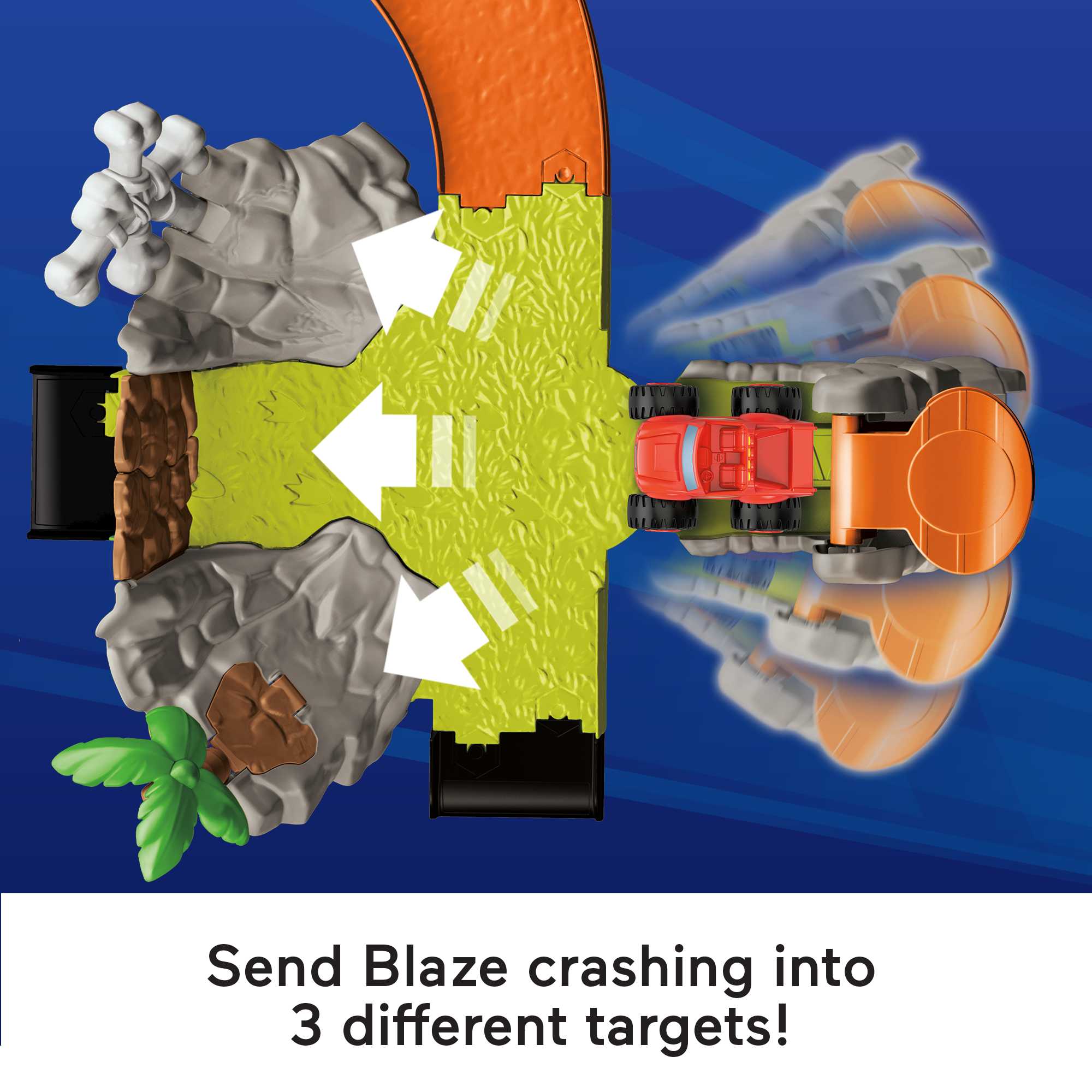 Fisher-Price Blaze And the Monster Machines Monster Truck Race Track Playset, Slam & Crash Blaze