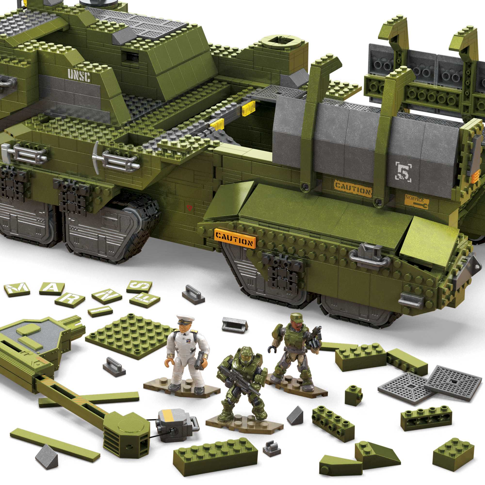 MEGA Halo UNSC Elephant Sandnest Building Kit With 5 Micro Action Figures (2041 Pieces)