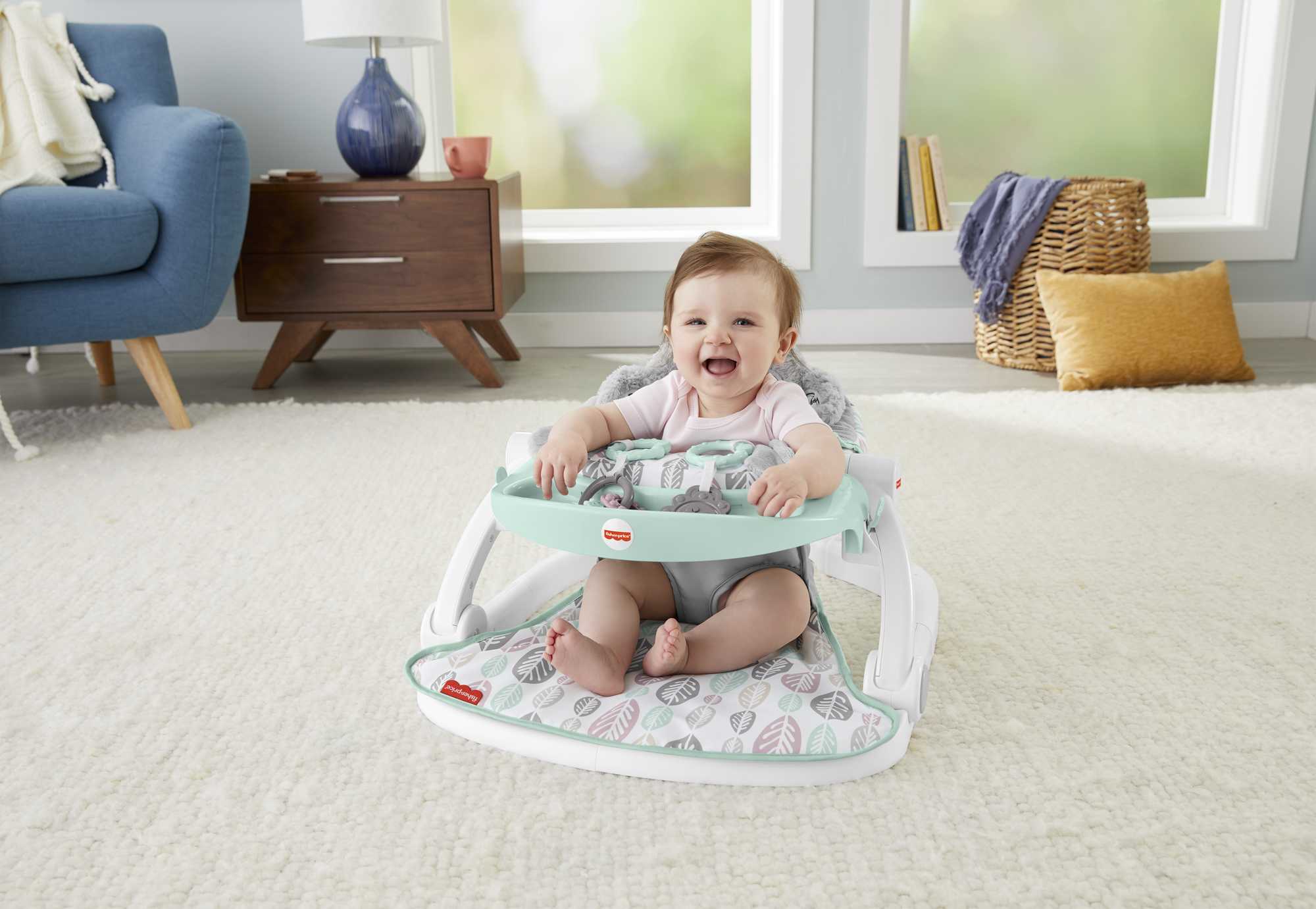 Fisher-Price Sweet Snugamonkey Sit-Me-Up Floor Seat With Tray