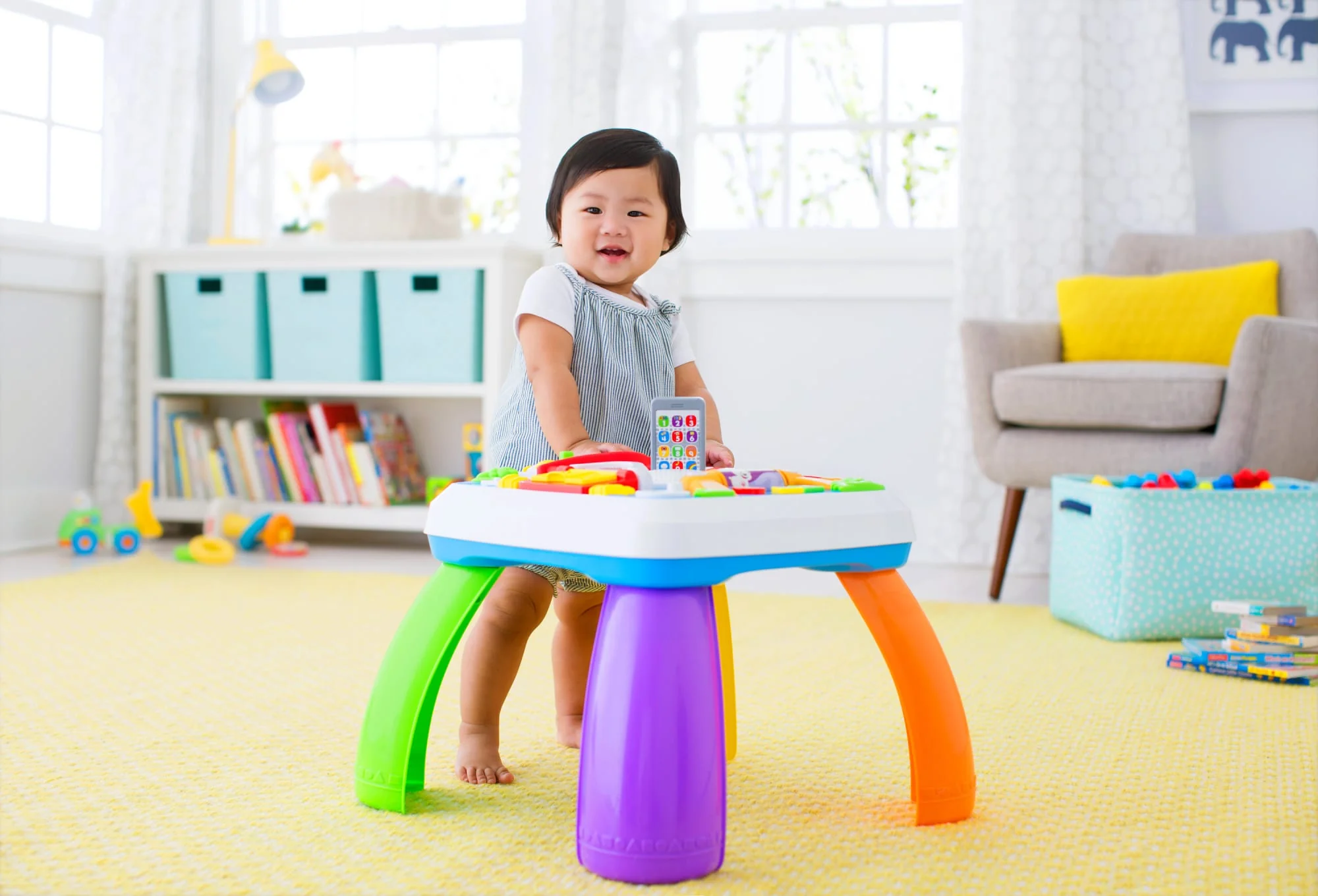 Fisher-Price Laugh & Learn Around the Town Learning Table Baby & Toddler Toy With Music & Lights