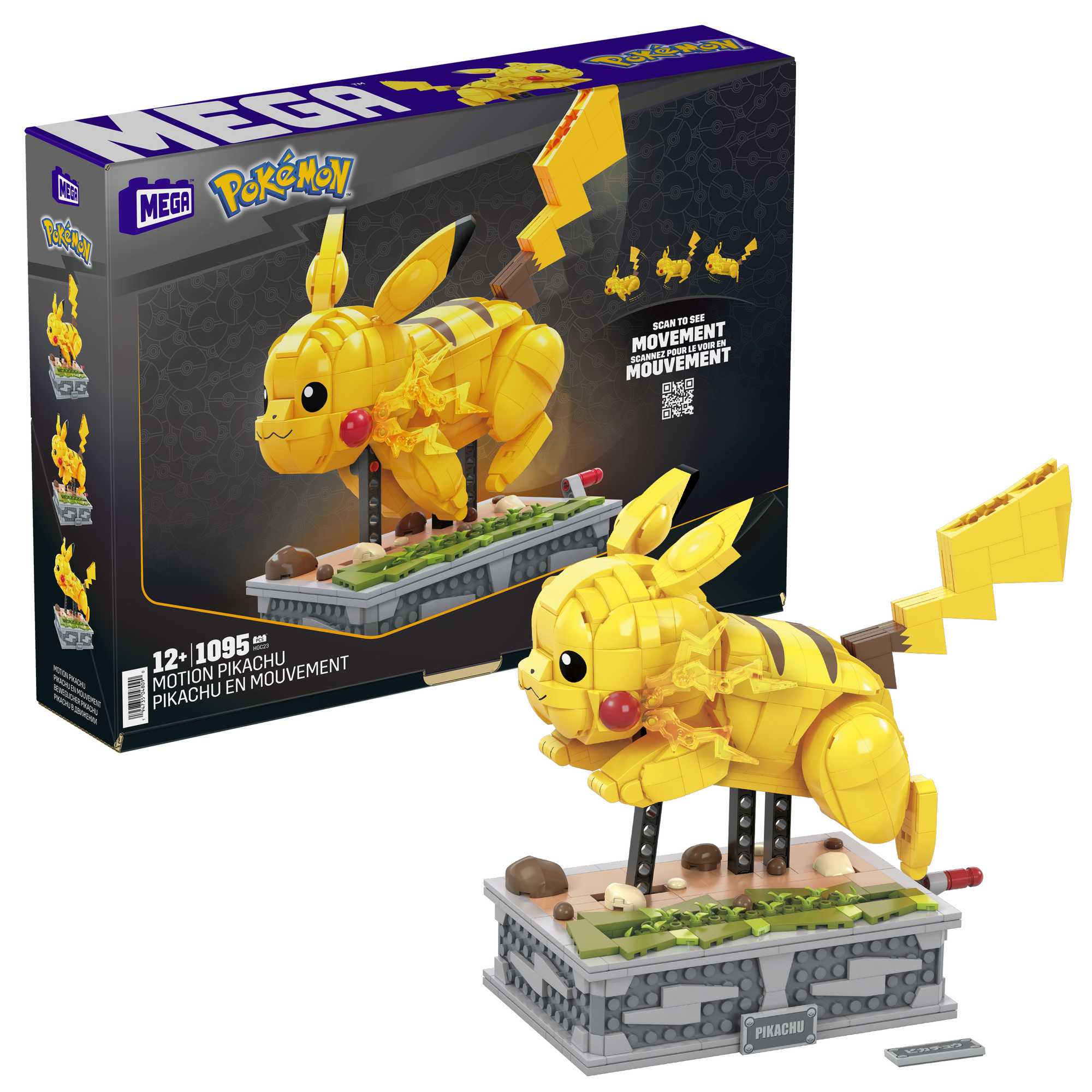 MEGA Pok��mon Motion Pikachu Building Brick Set With Mechanized Motion (1095 Pieces)