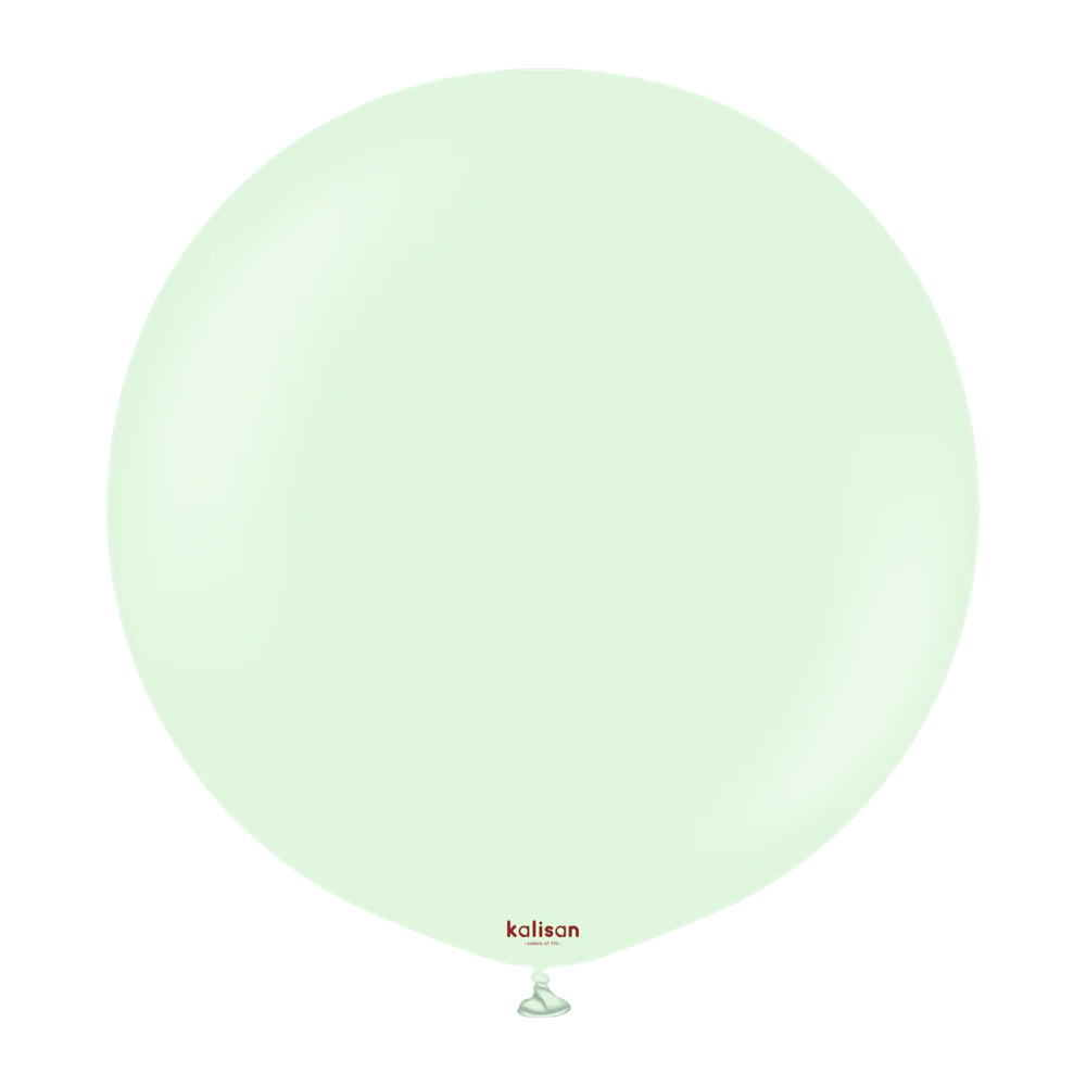 24 inch Kalisan Macaron Pale Green Latex Balloons 2ct