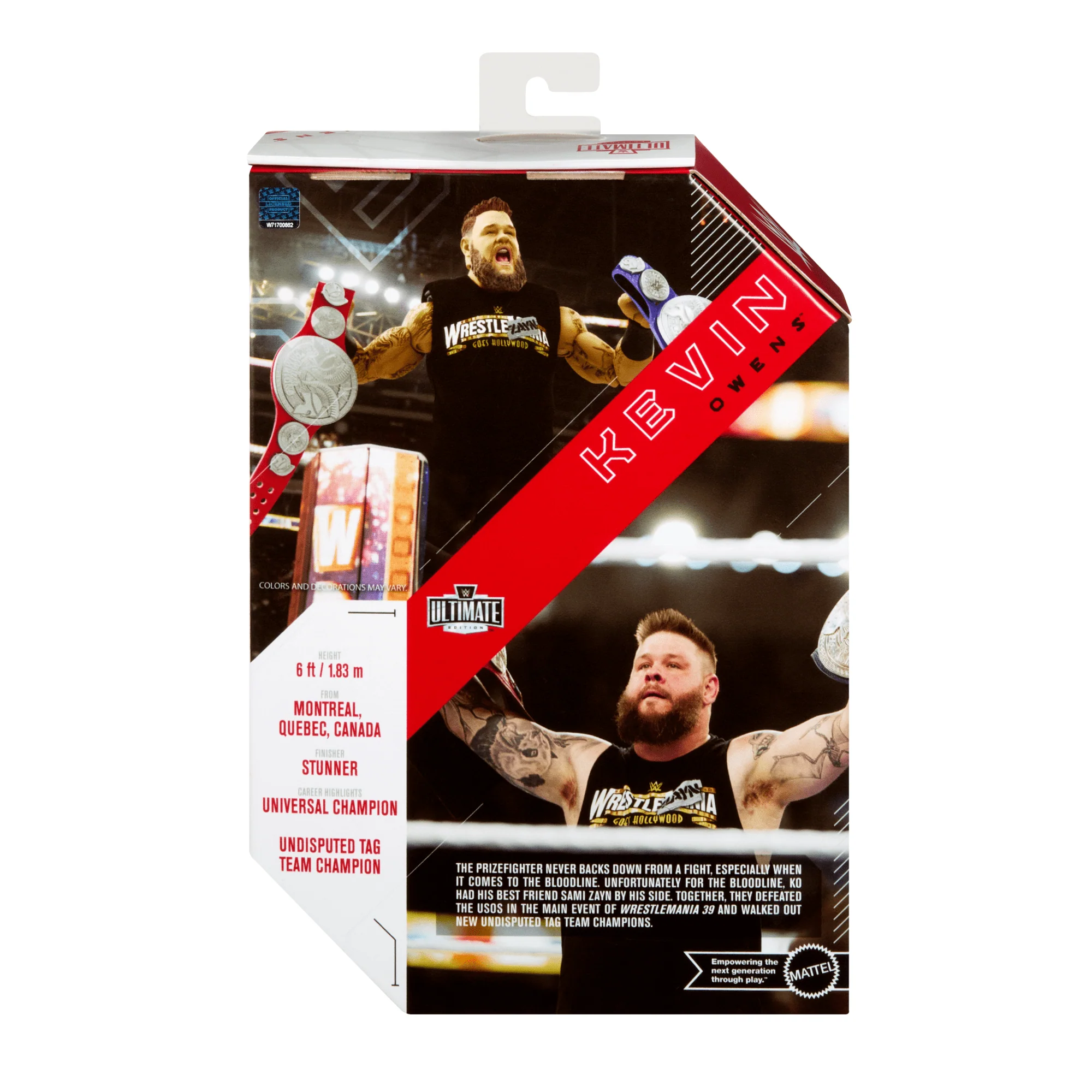 WWE Ultimate Edition Kevin Owens Action Figure & Accessories Set, 6-Inch Collectible, 30 Articulation Points