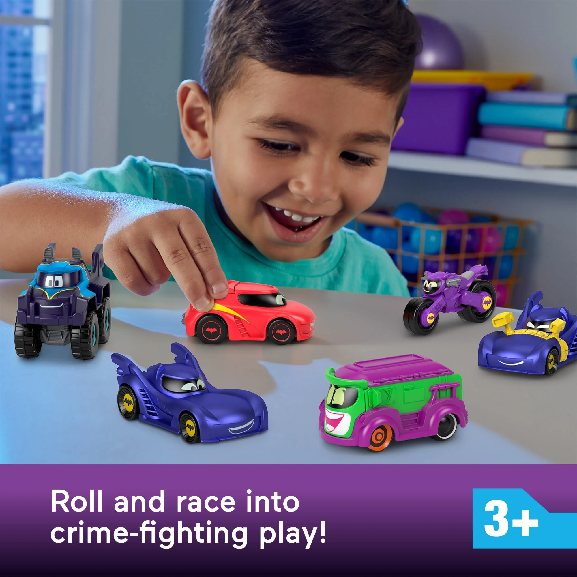 Fisher-Price DC Batwheels 1:55 Scale Diecast Toy Cars Collection, Preschool Toys