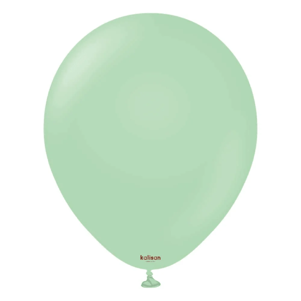 18 inch Kalisan Macaron Green Latex Balloons 25ct