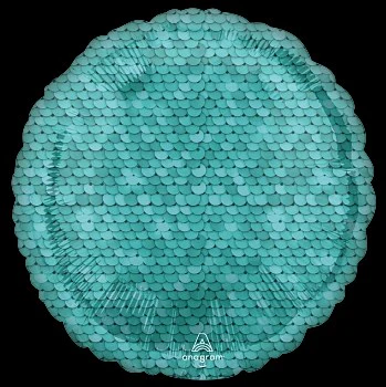 Anagram 18 inch Ocean Blue Sequins Foil Balloon