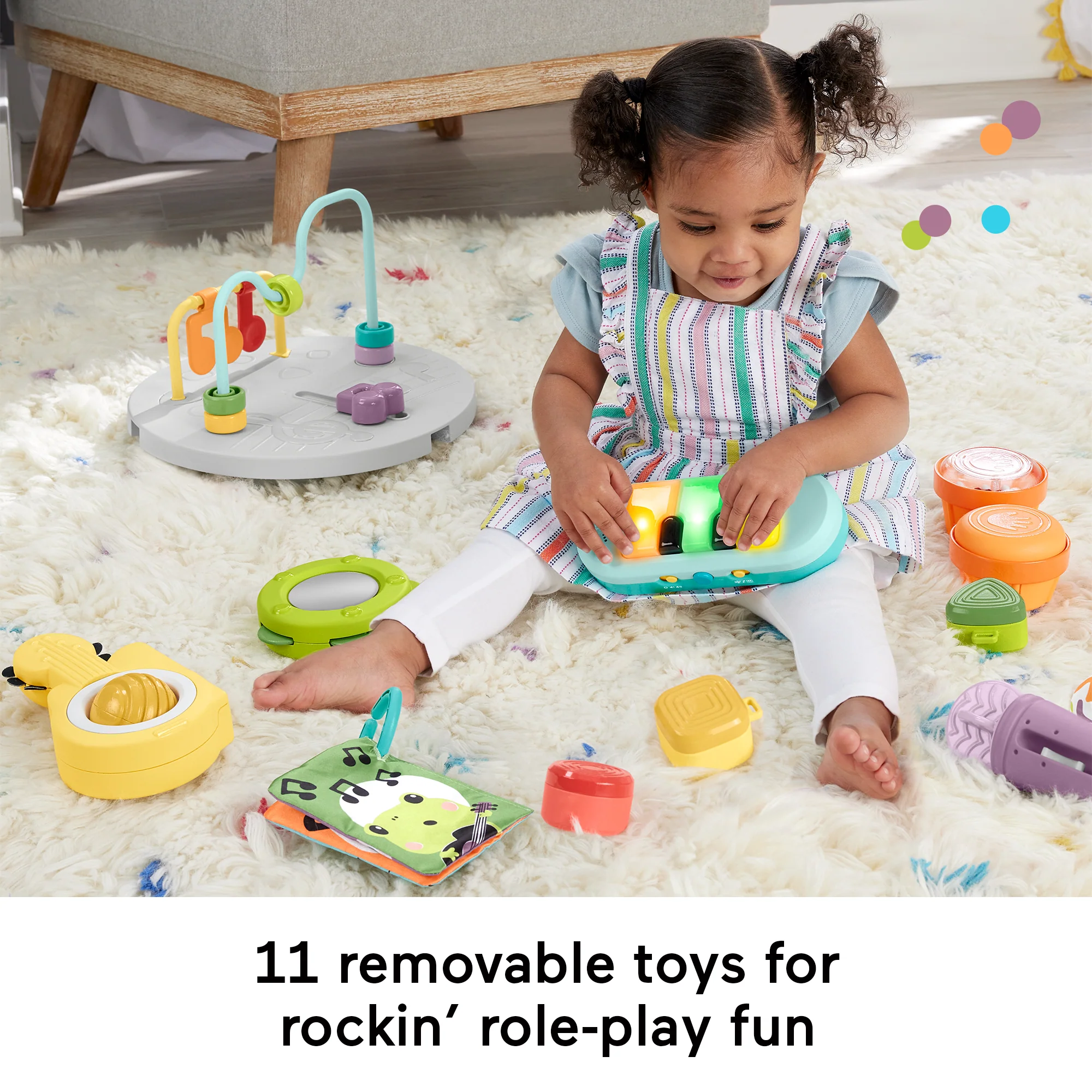 Fisher-Price 3-in-1 Hit Wonder Baby Activity Center & Toddler Play Table With Music & Lights