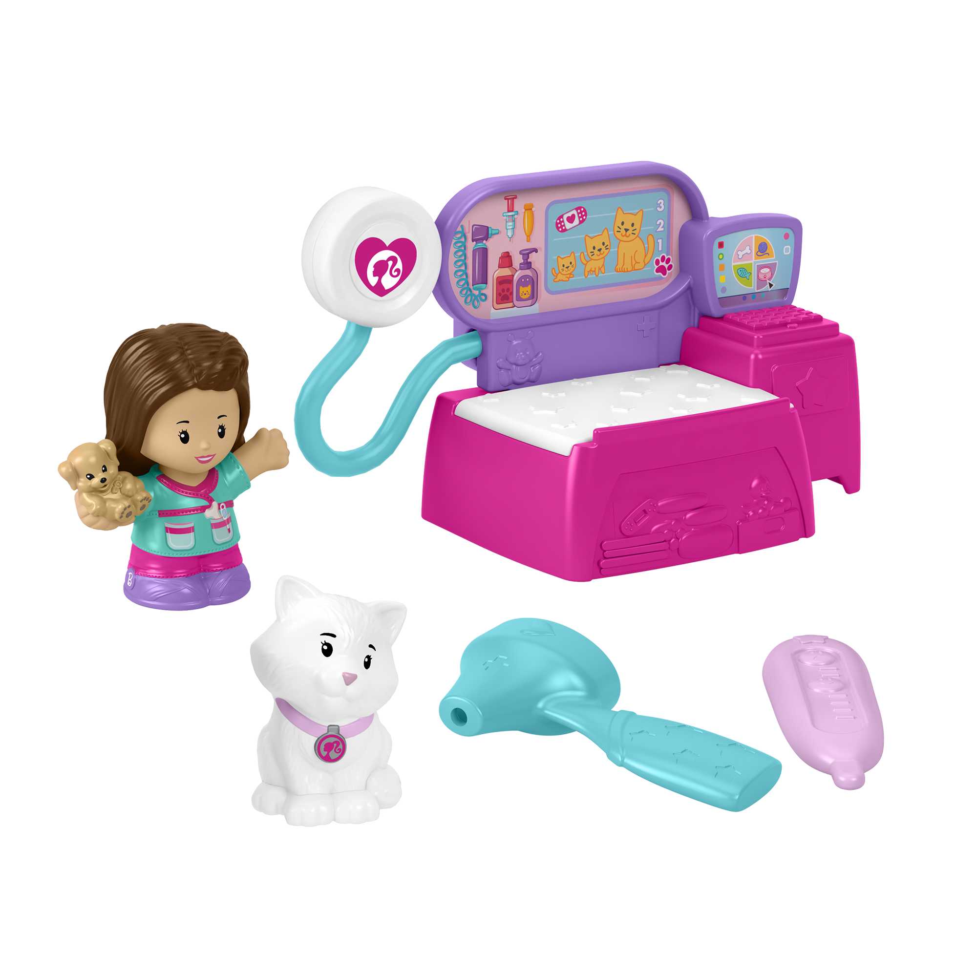 Fisher-Price Little People Barbie Veterinarian Playset For Toddlers And Preschool Kids, 5 Pieces
